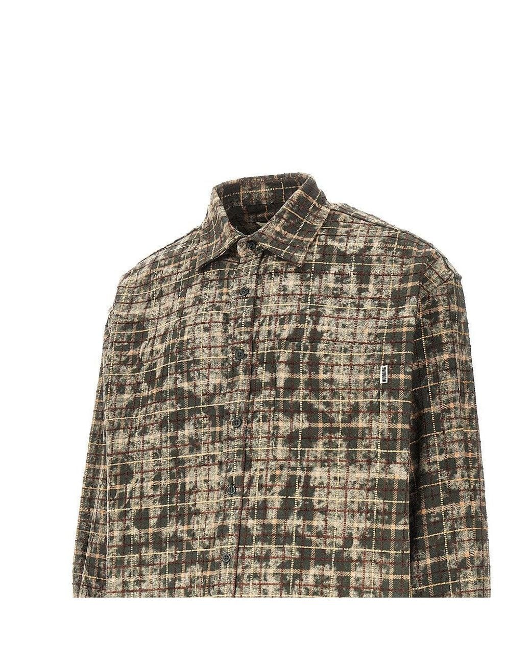 Woodbird Green 'Wbjong Wash' Check Cotton Shirt for men