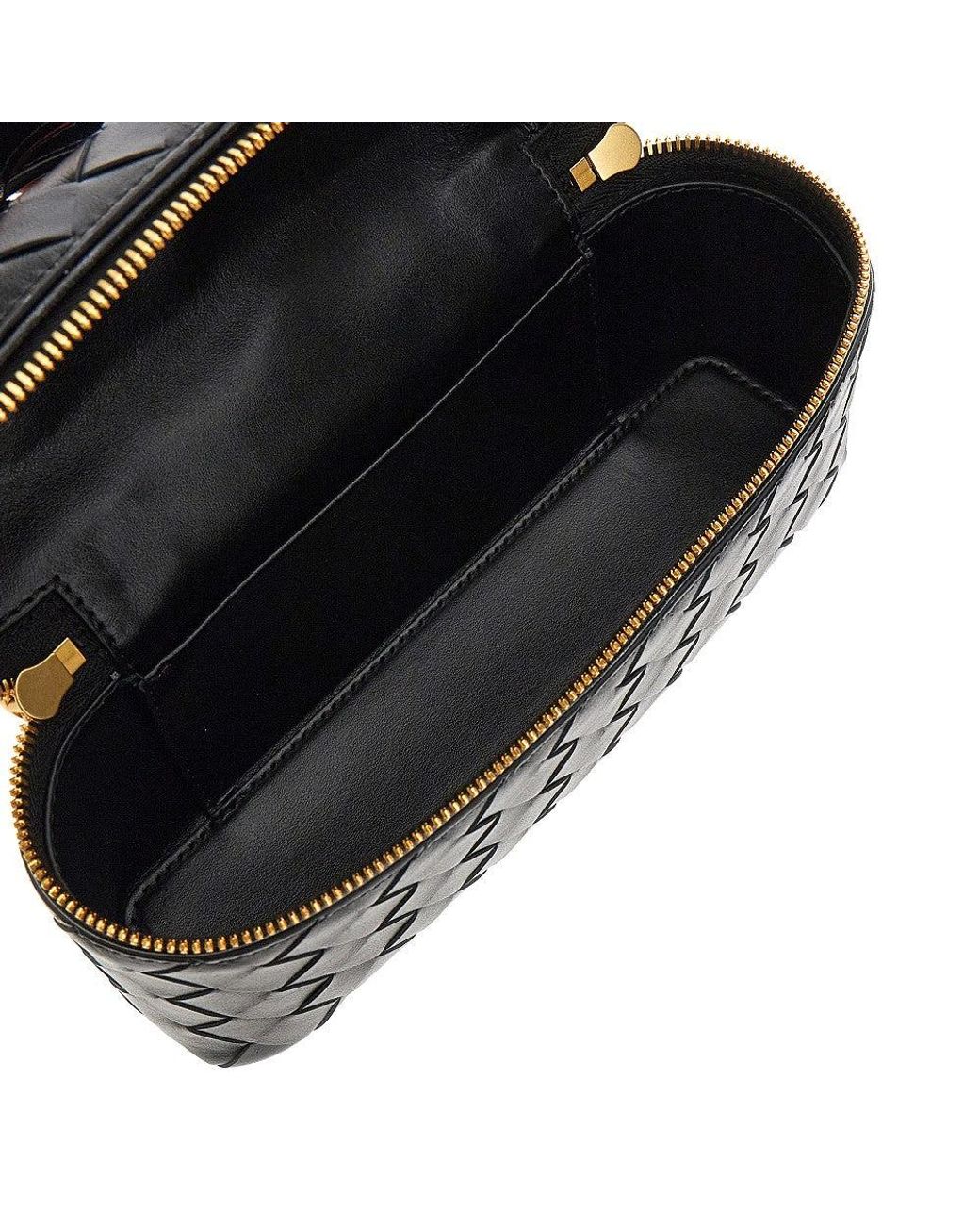 Bottega Veneta Black Leather 'Bang Bang' Vanity Case Bag