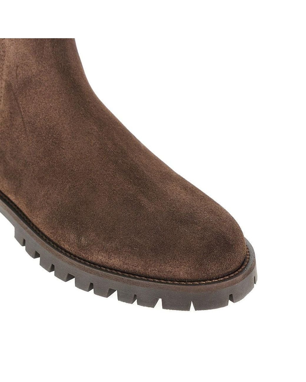 COPENHAGEN Brown Suede Leather Chelsea Boots for men