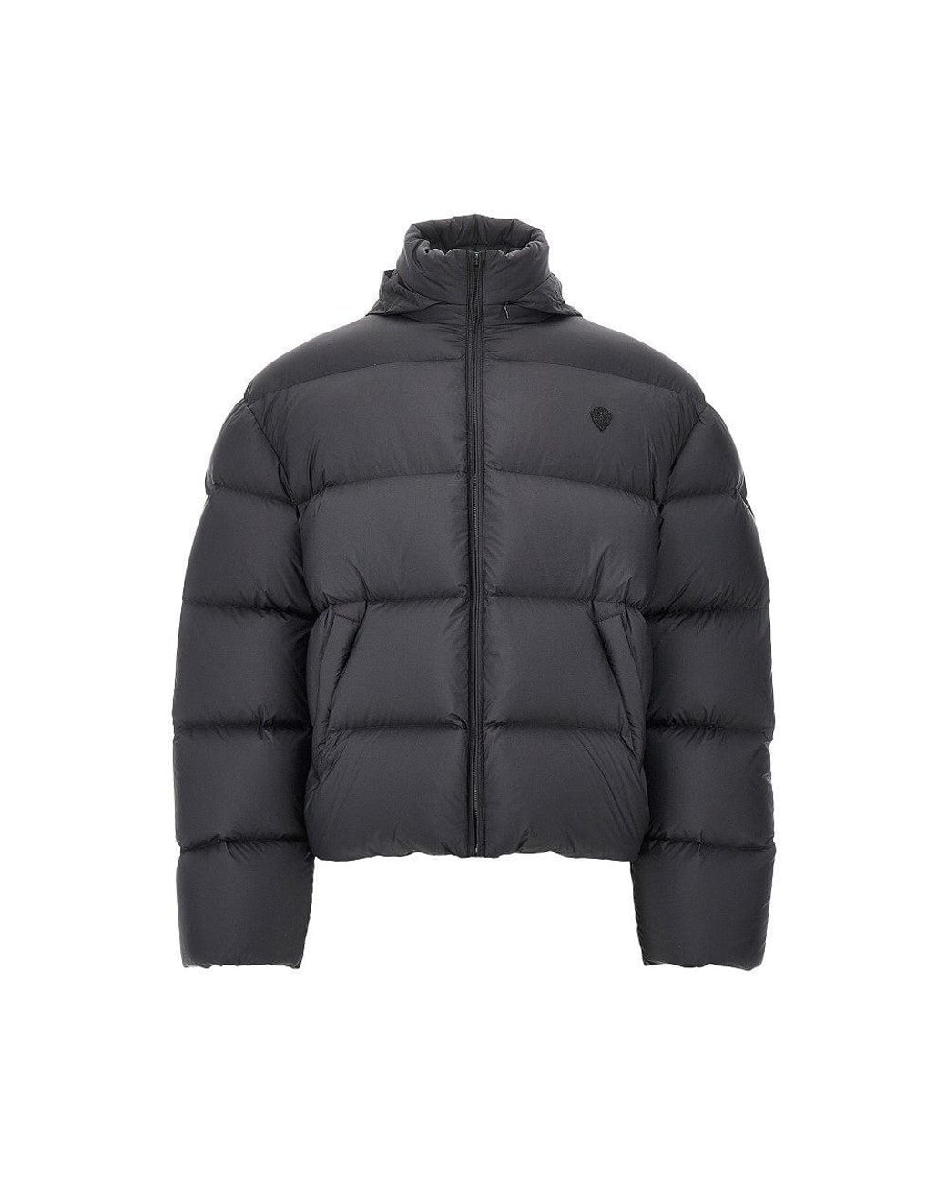 Gucci Gray Crest Embroidery Down Jacket for men