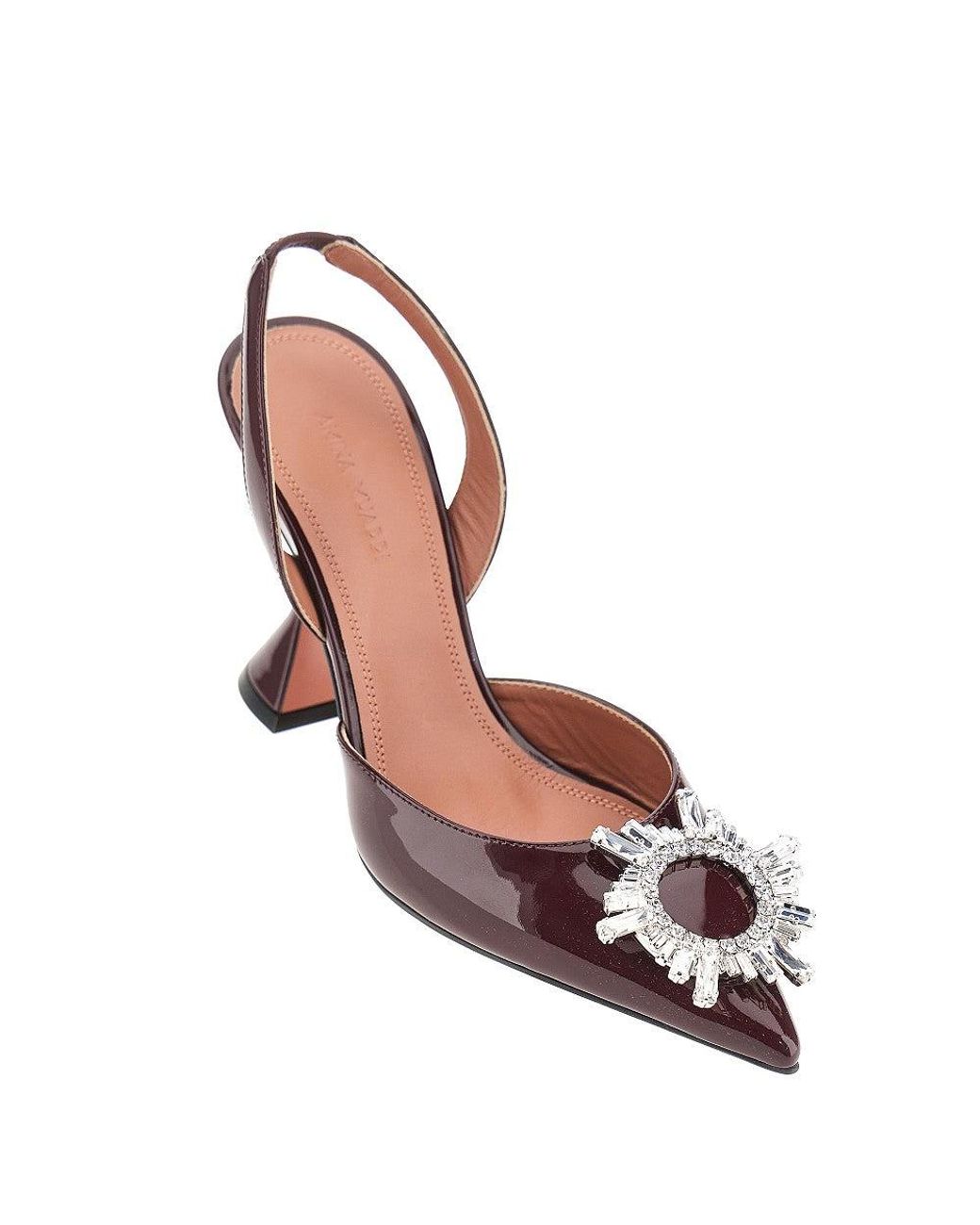 AMINA MUADDI Purple 'Begum Sling' Patent Leather Slingback Pumps