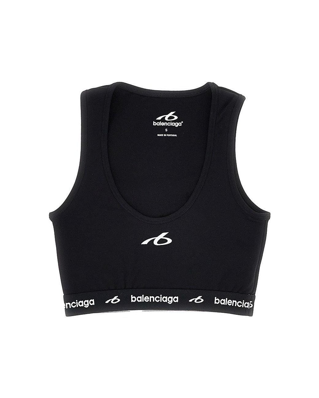 Balenciaga Black Techwear Sporty Bra