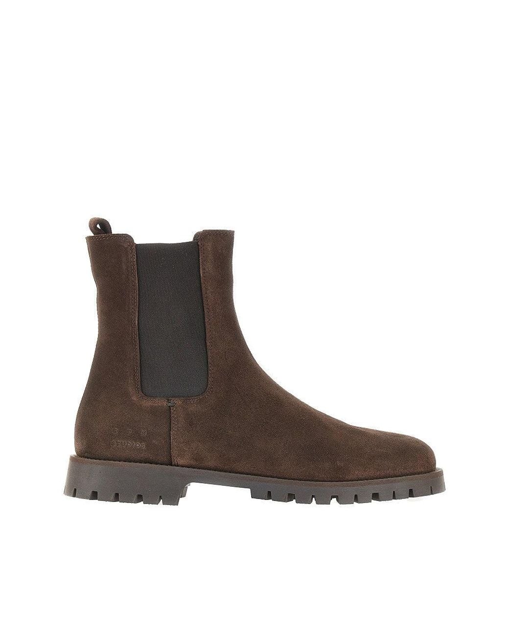 COPENHAGEN Brown Suede Leather Chelsea Boots for men