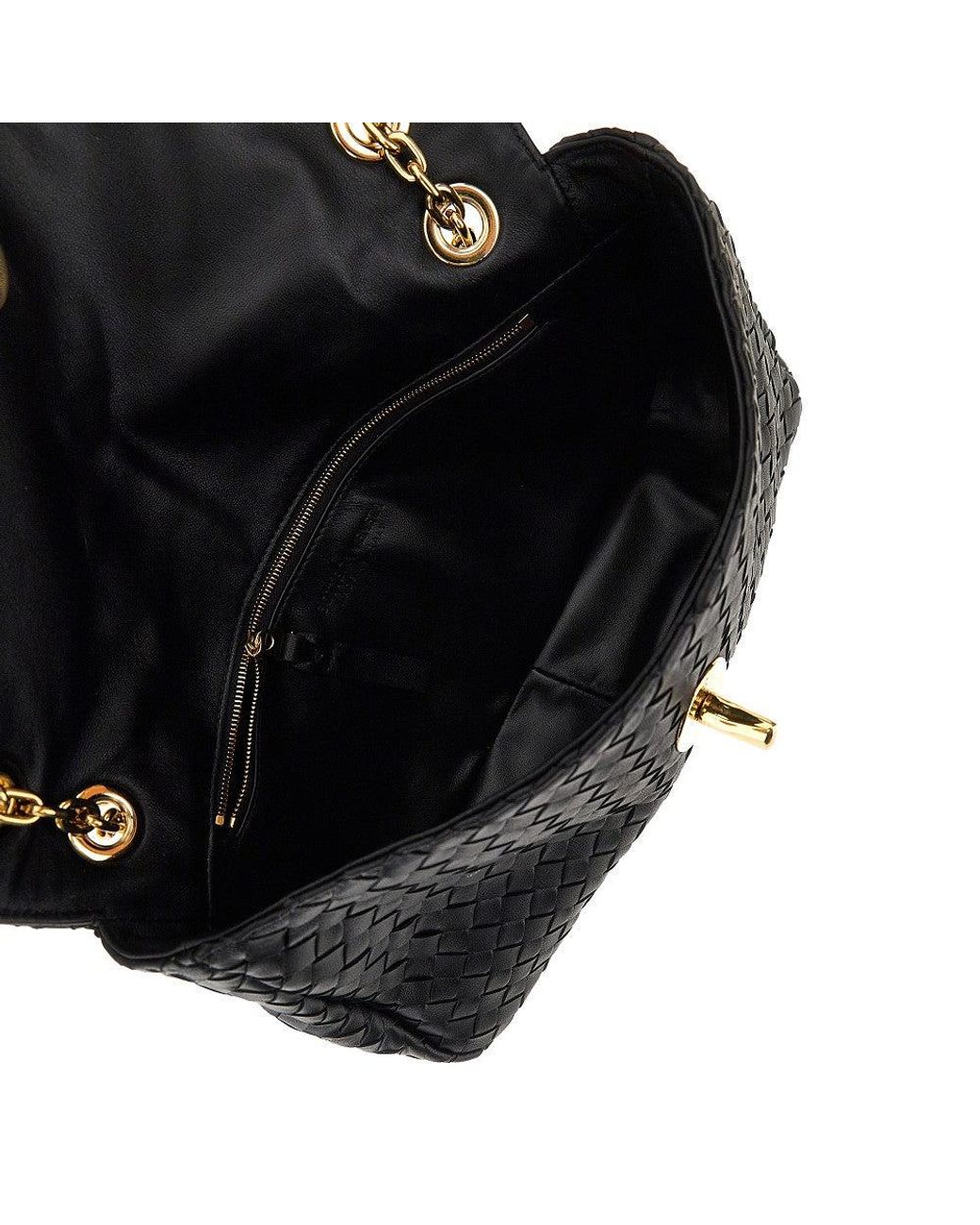 Bottega Veneta Black Intrecciato Nappa Leather 'Madison' Bag