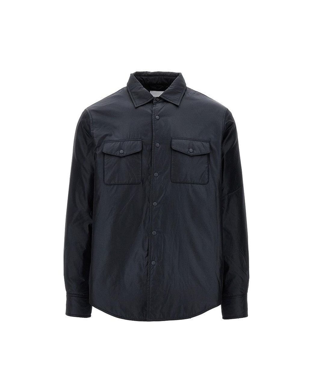 Aspesi Blue '13 Più' Padded Nylon Overshirt for men