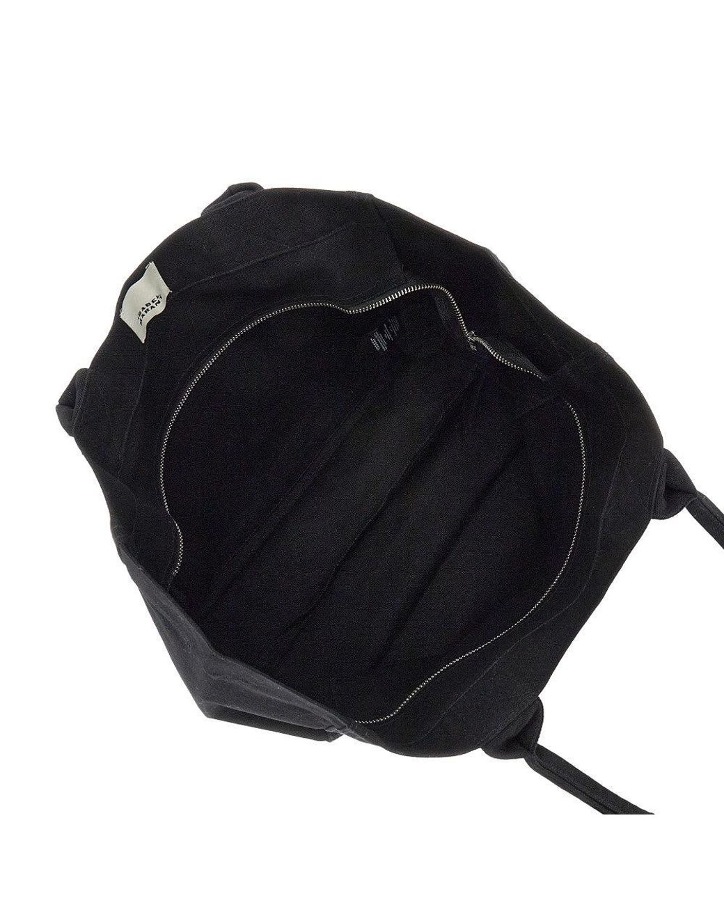 Isabel Marant Black 'Yenky Zipped' Canvas Tote Bag