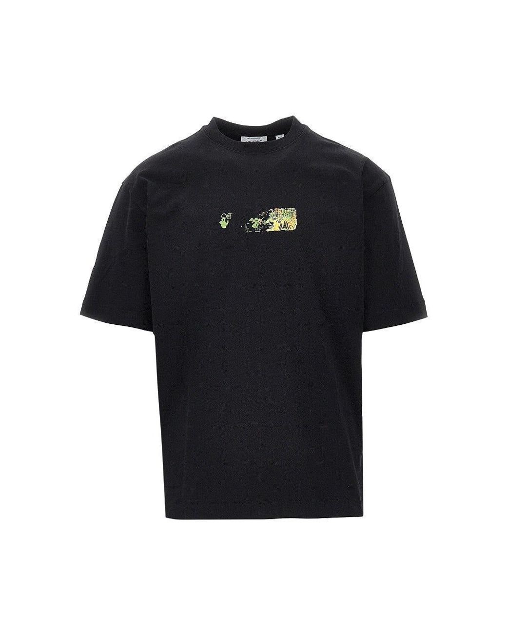 Off-White c/o Virgil Abloh Black 'Motion Arrow Skate' Jersey T-Shirt for men