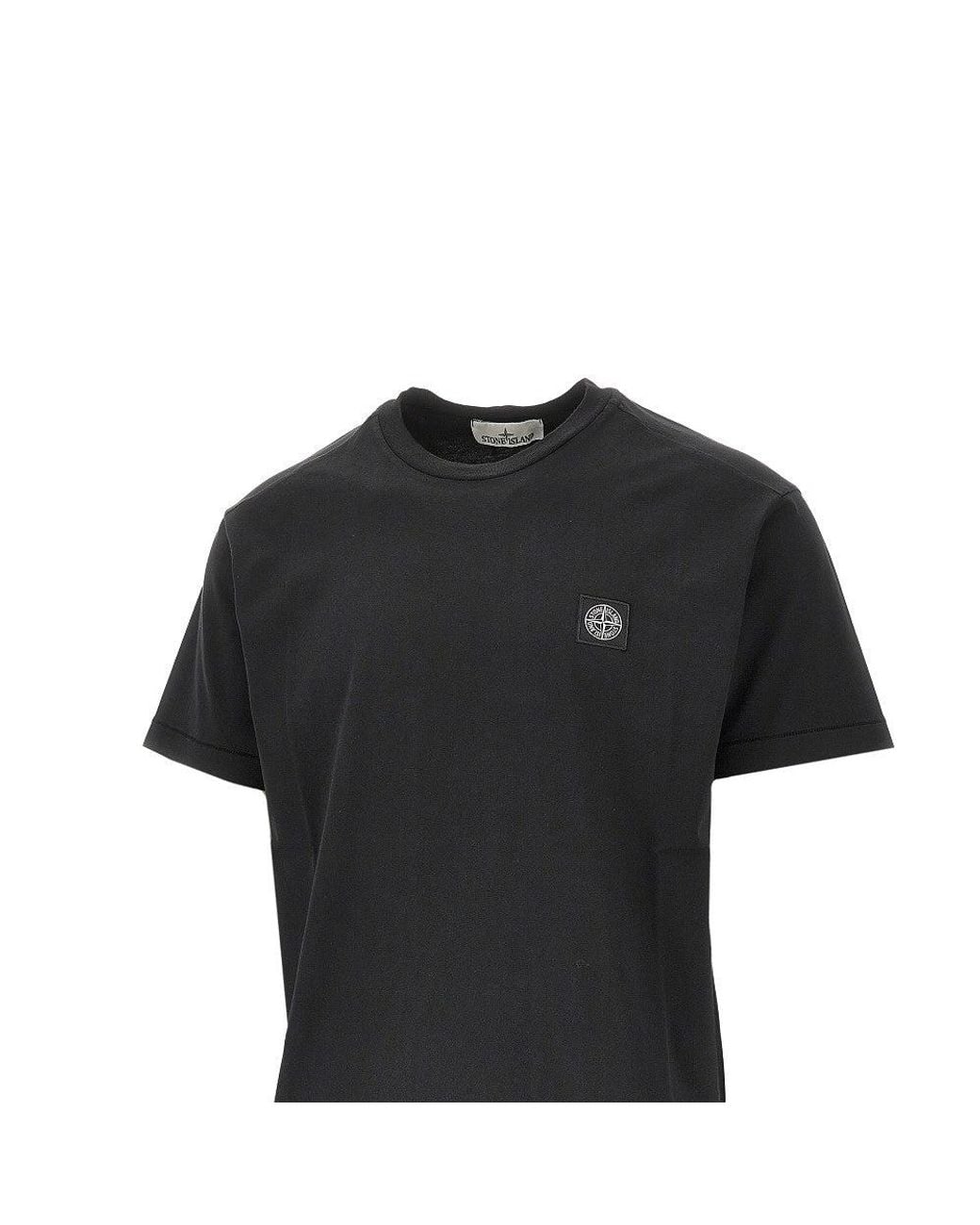 Stone Island Black Patch Logo T-Shirt for men