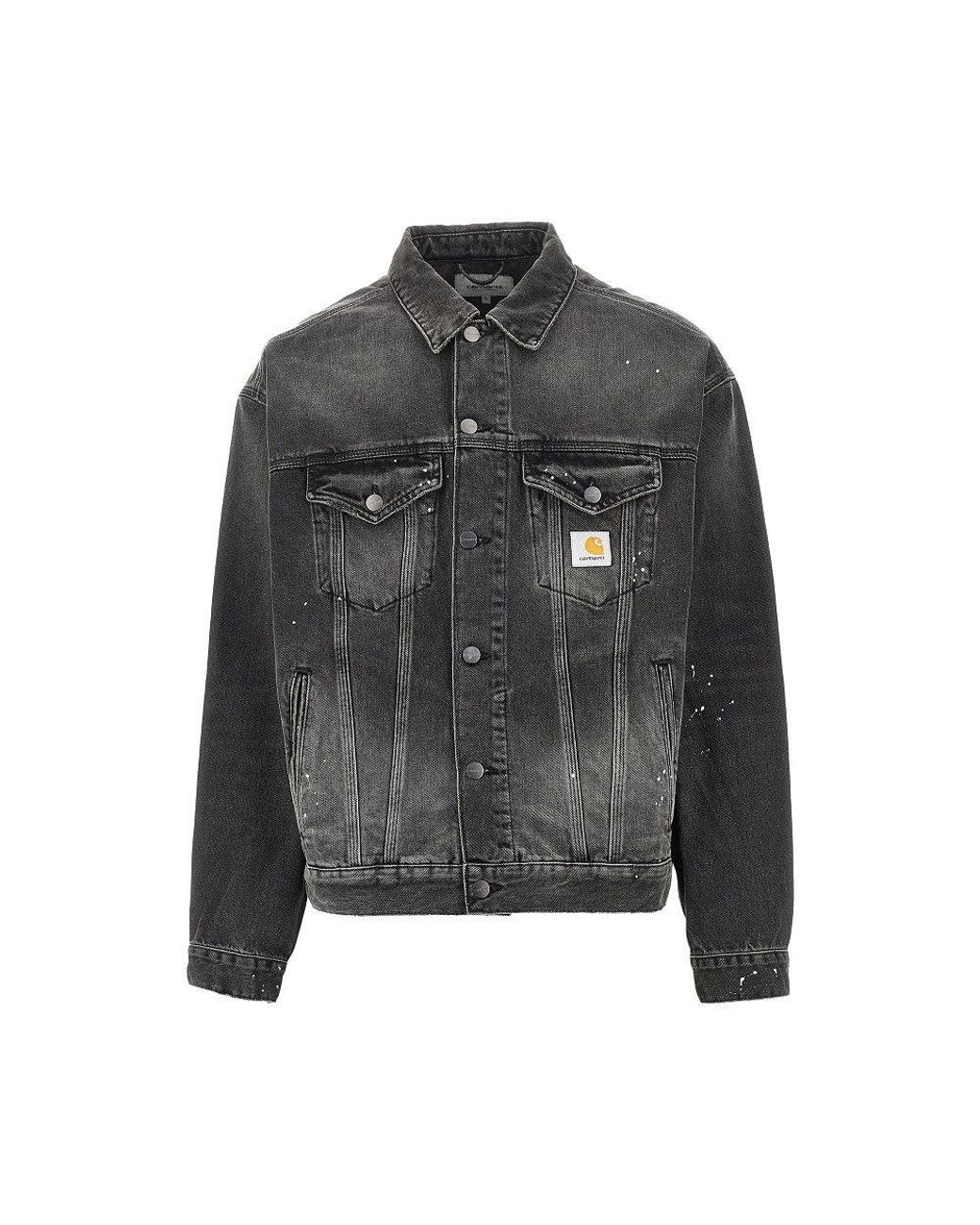 Carhartt Gray 'Helston' Denim Jacket for men