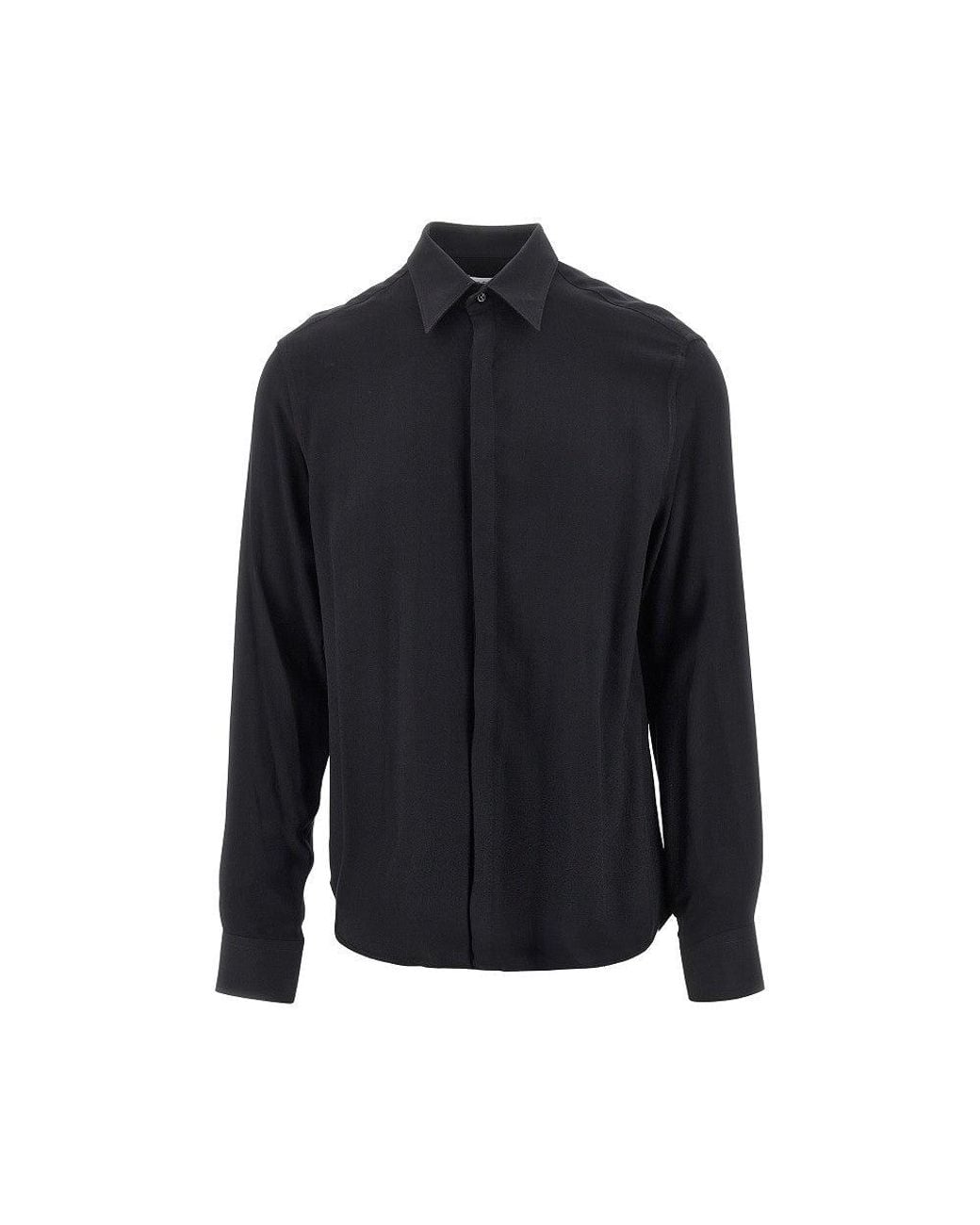 MARSĒM Blue Viscose Twill Shirt for men