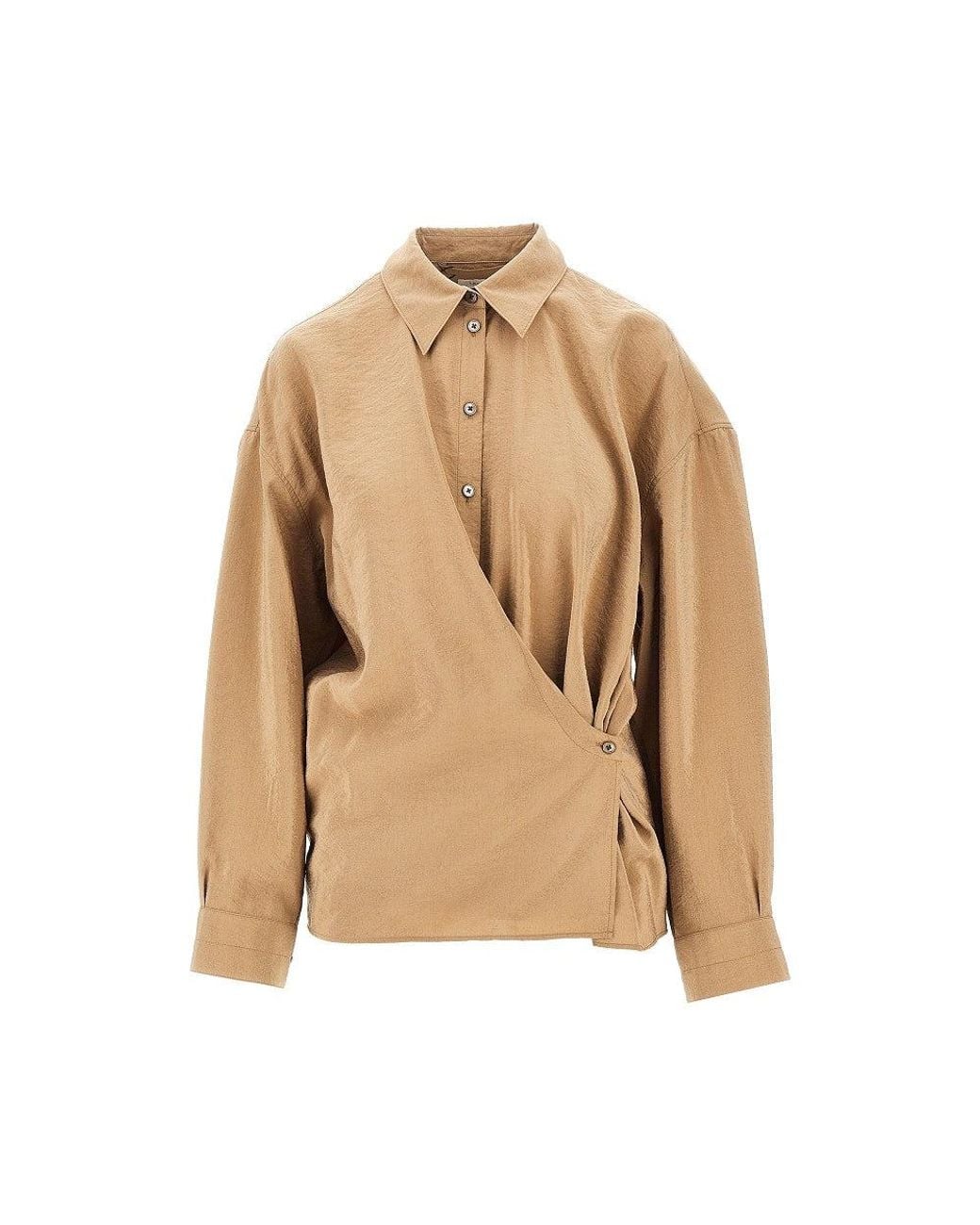 Lemaire Natural Cotton And Silk Twisted Shirt