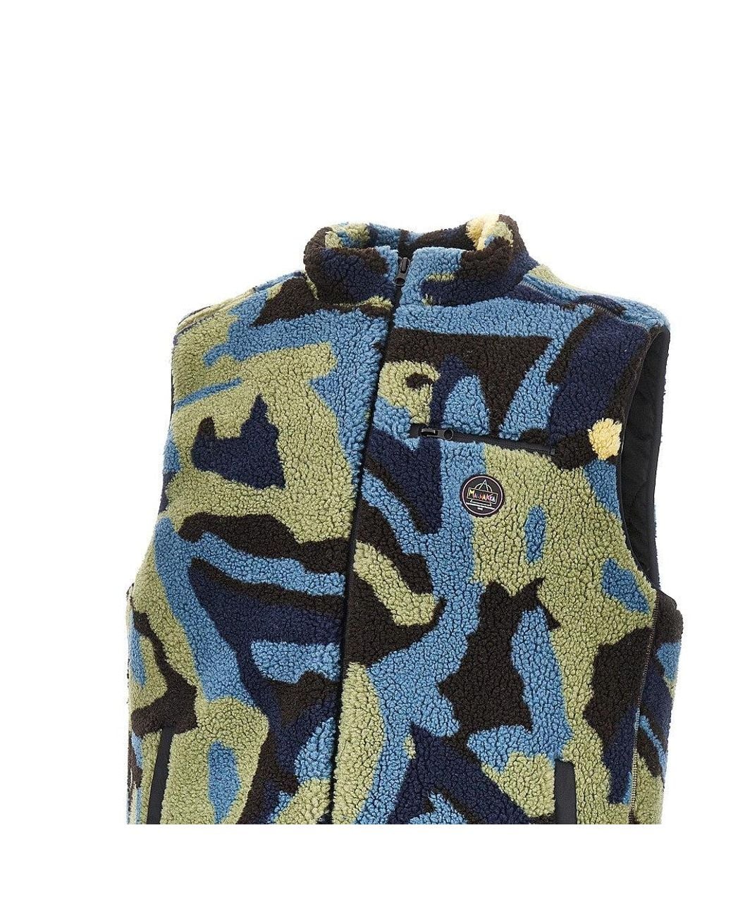 Mauna Kea Blue Camouflage Sherpa Vest for men