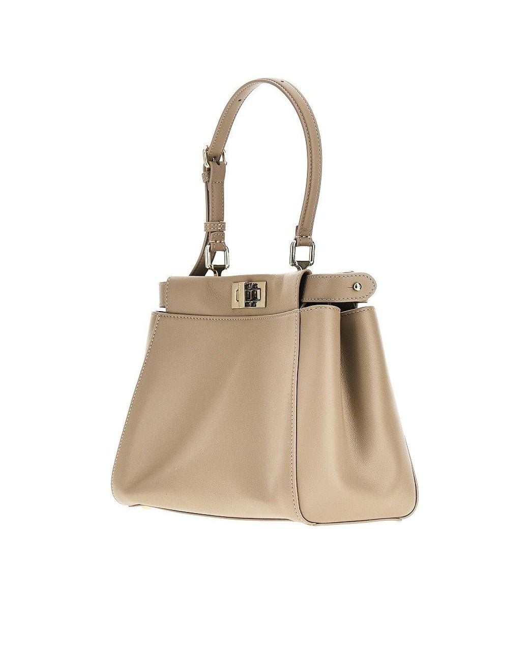 Fendi Natural Leather Small 'My Peekaboo' Bag