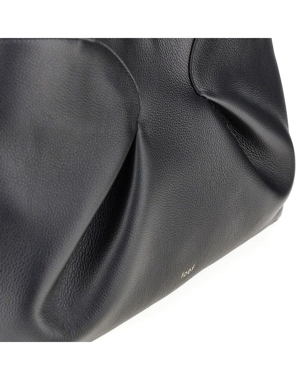 IOEF Black Grained Leather 'Every Day' Shopping Bag