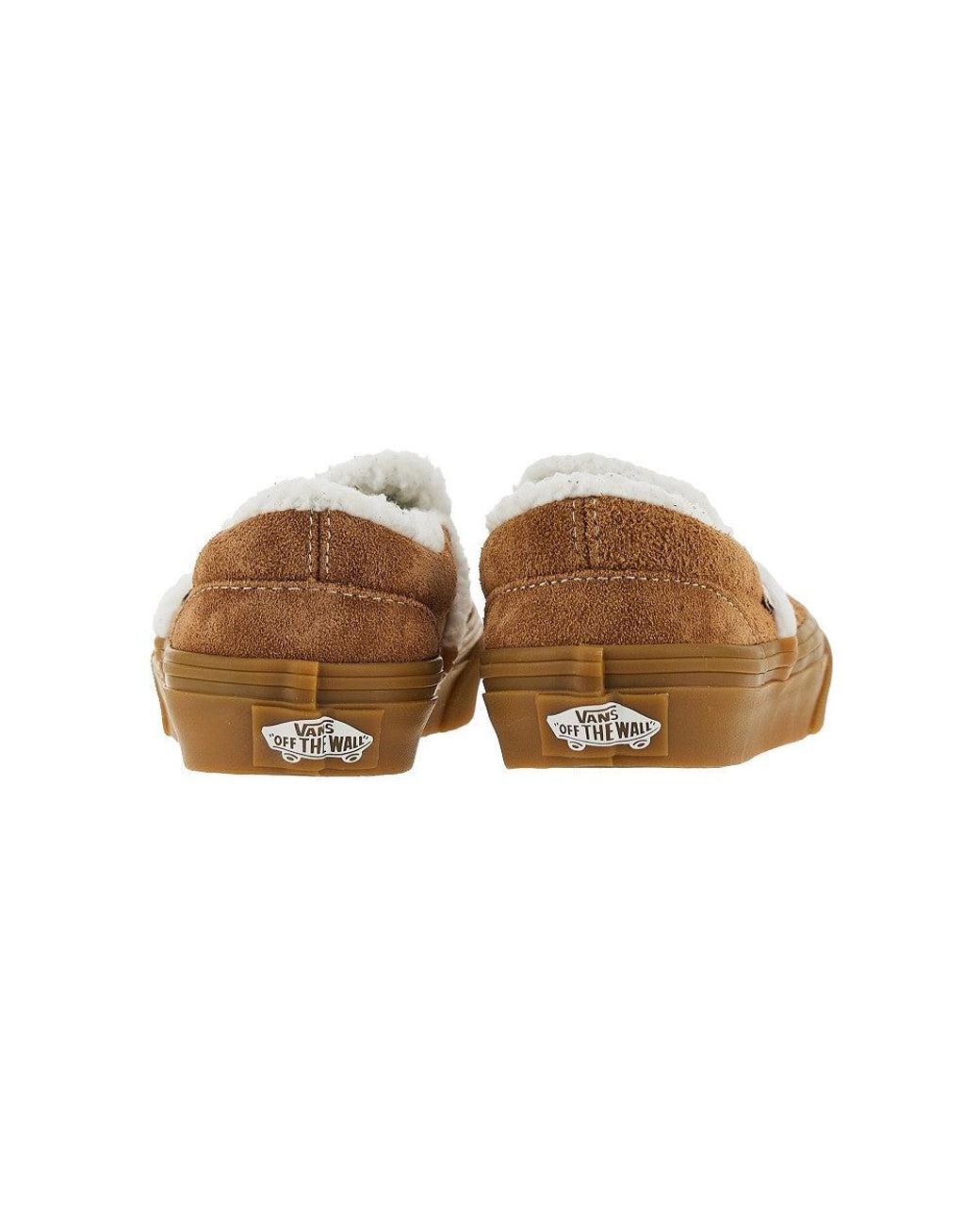 Vans Brown Suede Leather Classic Slip-On Sneakers for men