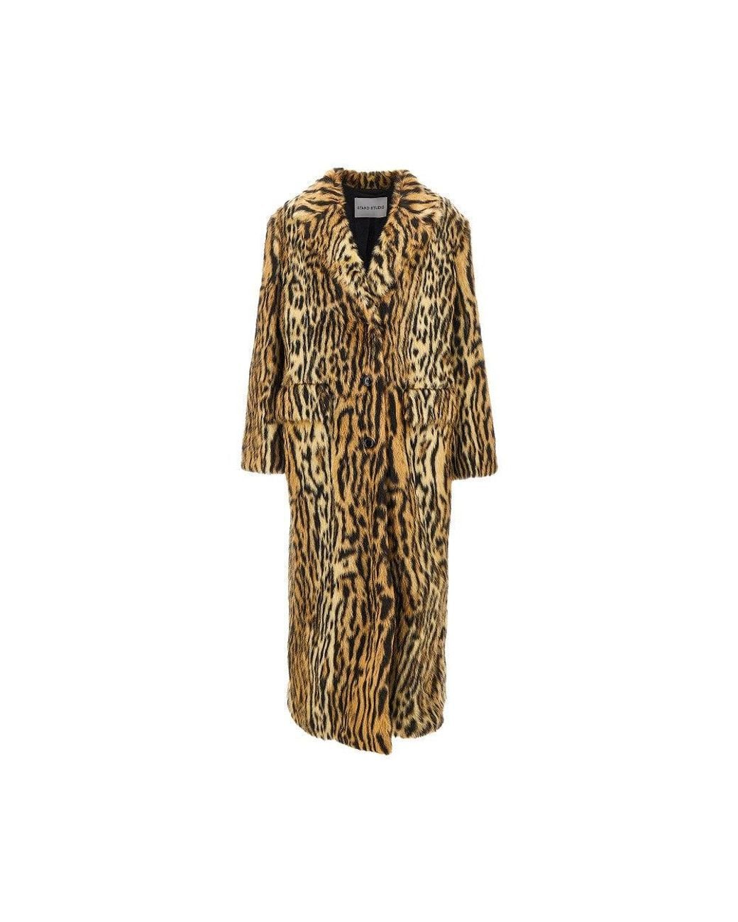 Stand Studio Metallic 'Marceline' Faux Fur Coat