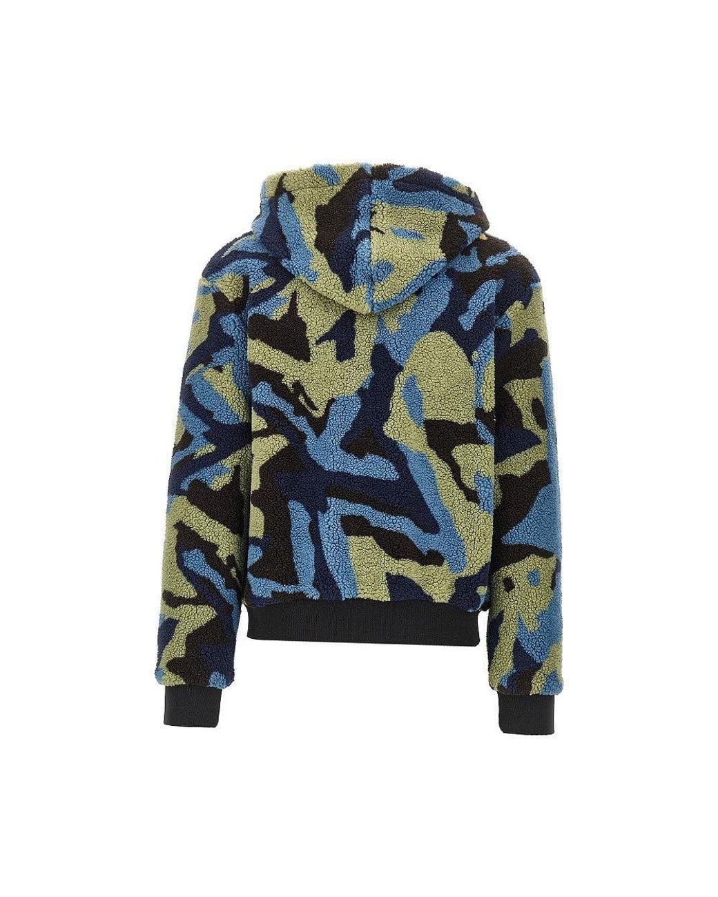 Mauna Kea Blue Camouflage Sherpa Blouson for men