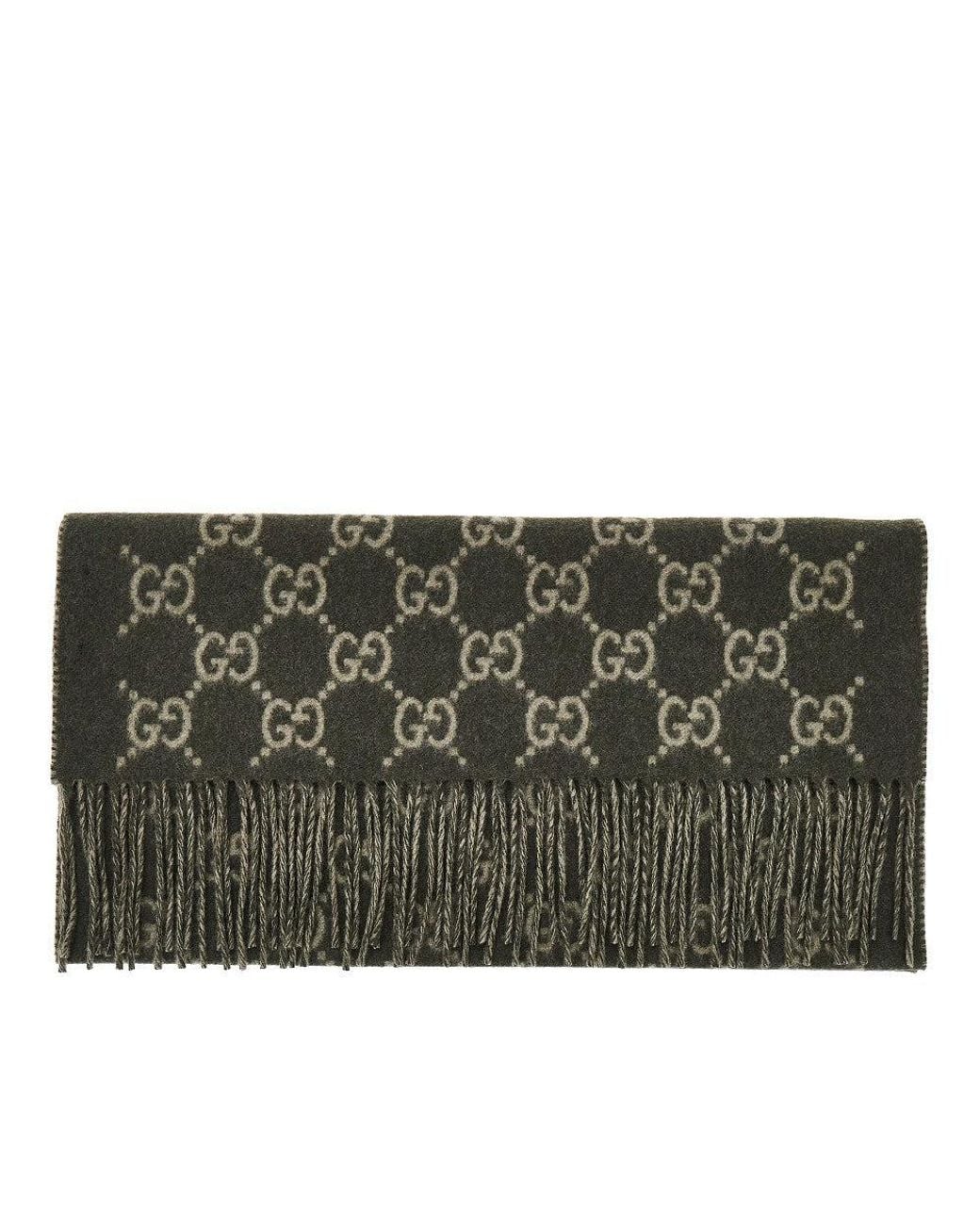 Gucci Metallic Gg Cashmere Scarf for men