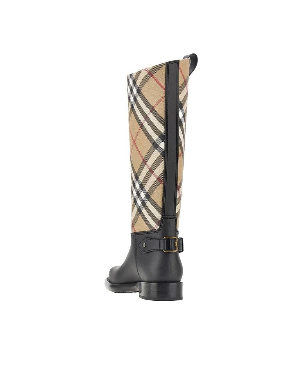 Burberry Blue 'Cavalier Check' Boots