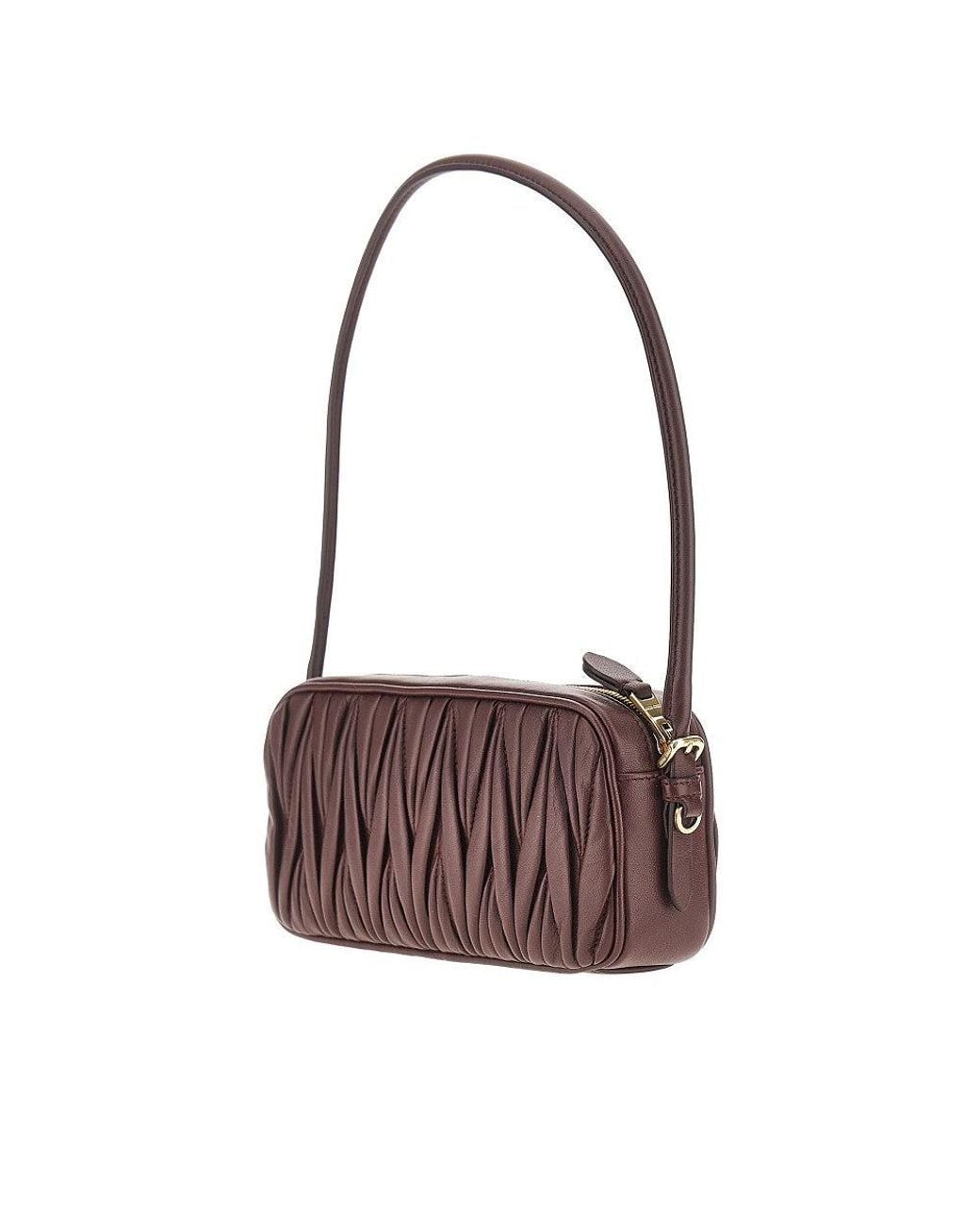Miu Miu Purple Matelassé Nappa Leather Mini Bag