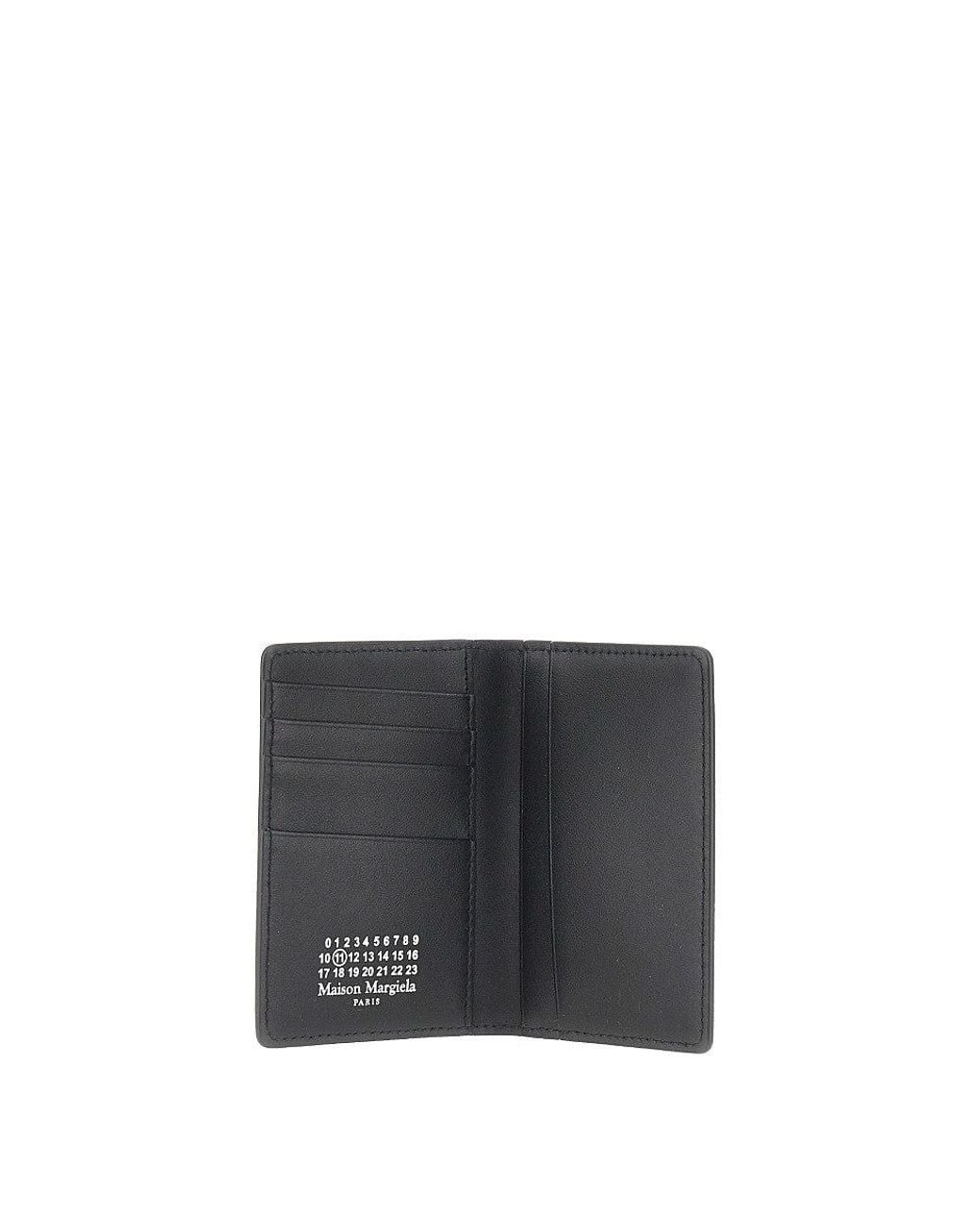 Maison Margiela Black 'Four Stitches' Bi-Fold Cardholder