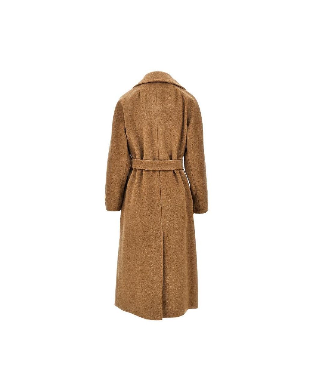 Weekend by Maxmara Brown Wool-Blend Robe Coat With Belt