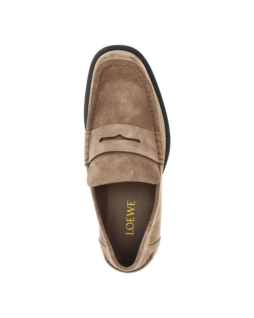 Loewe Gray 'Bobine' Suede Leather Loafers for men