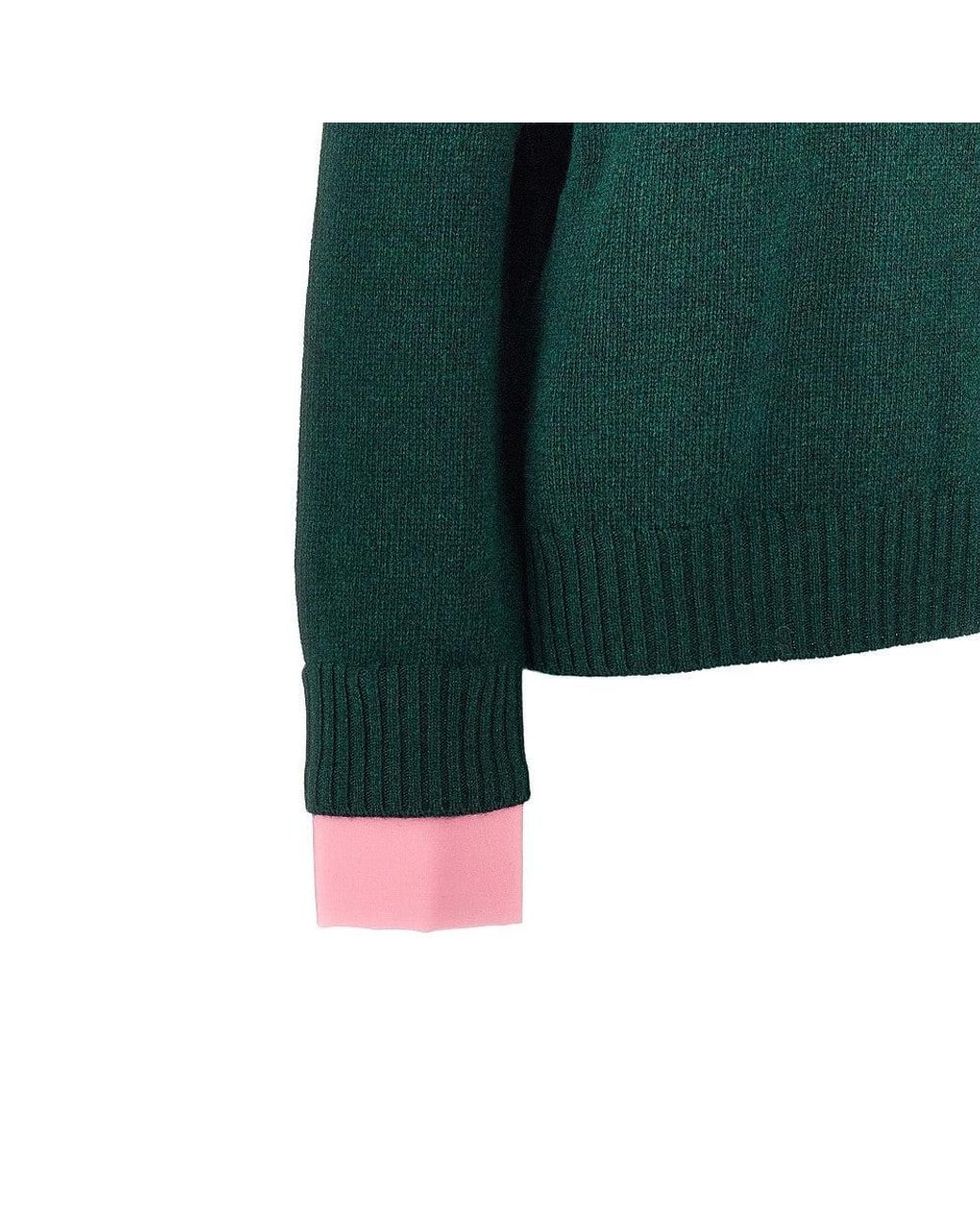 Prada Green Detachable Cuffs Sweater