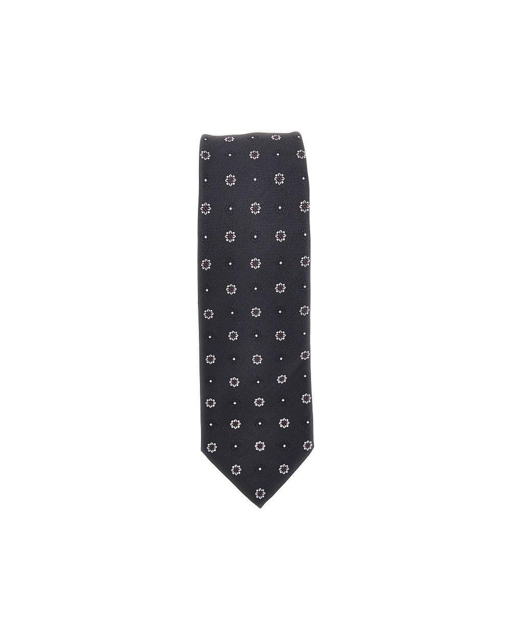 Saint Laurent Blue Silk Jacquard Necktie for men