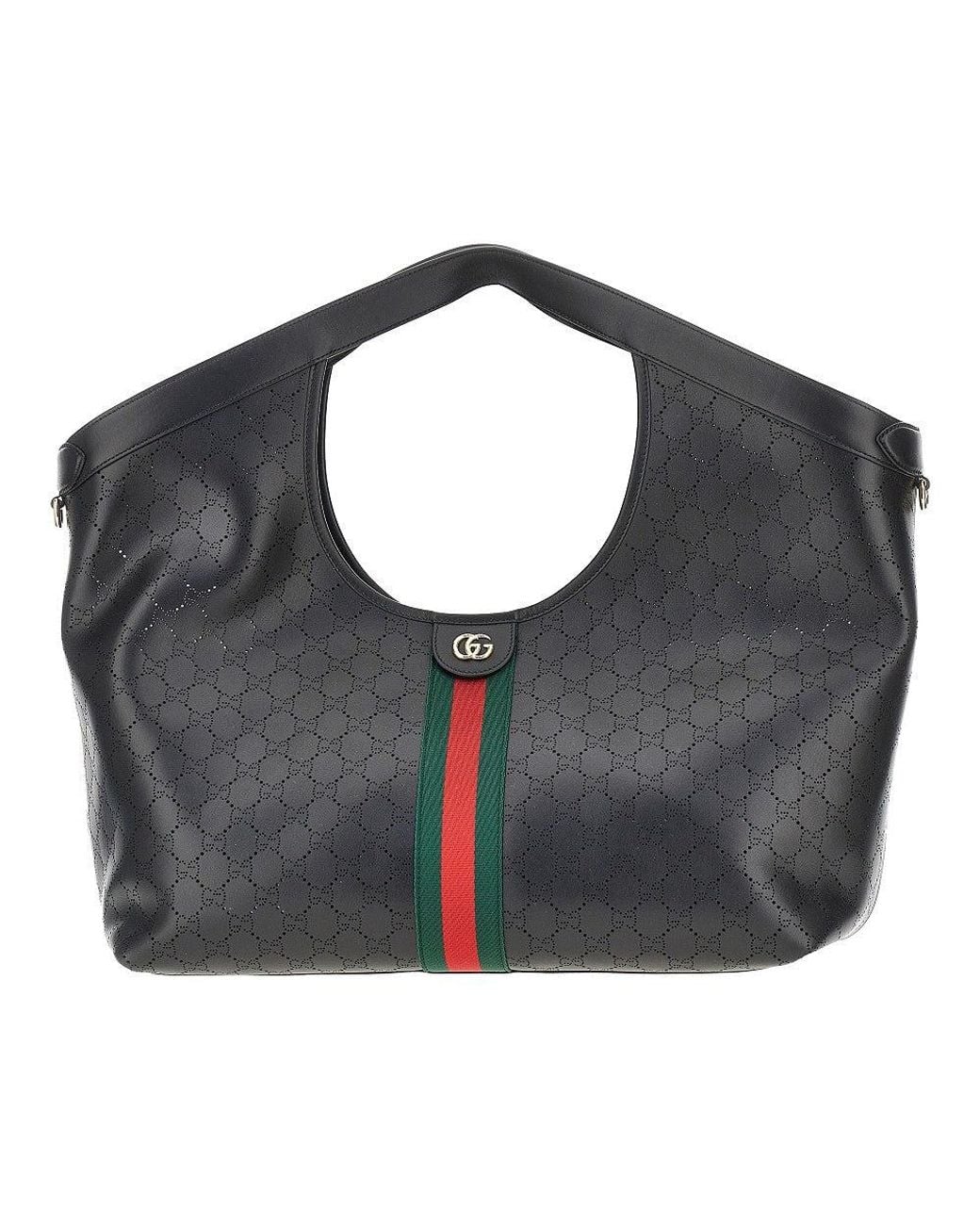 Gucci Large Giglio' Shopping Bag in Black | Lyst UK