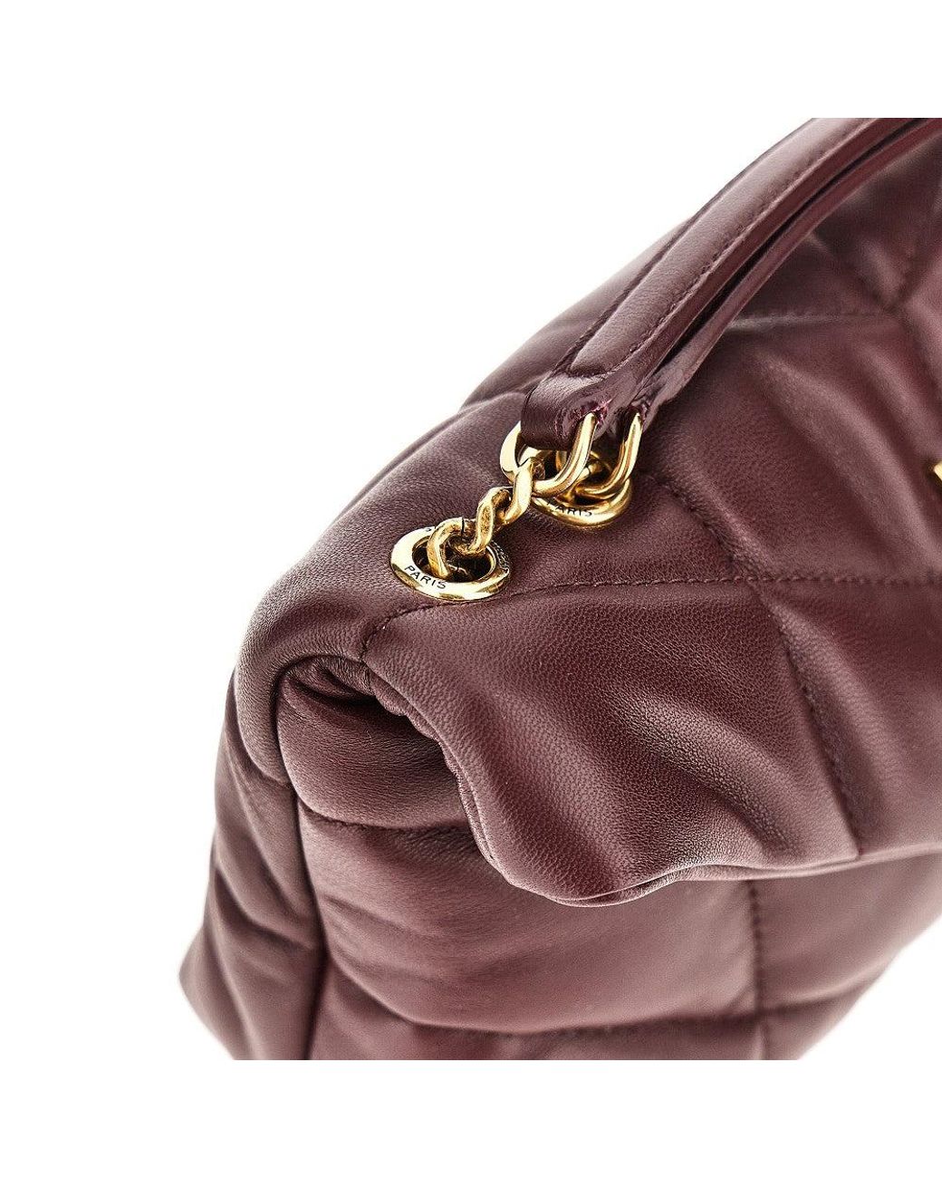 Saint Laurent Purple Quilted Nappa Leather Toy 'Puffer' Bag