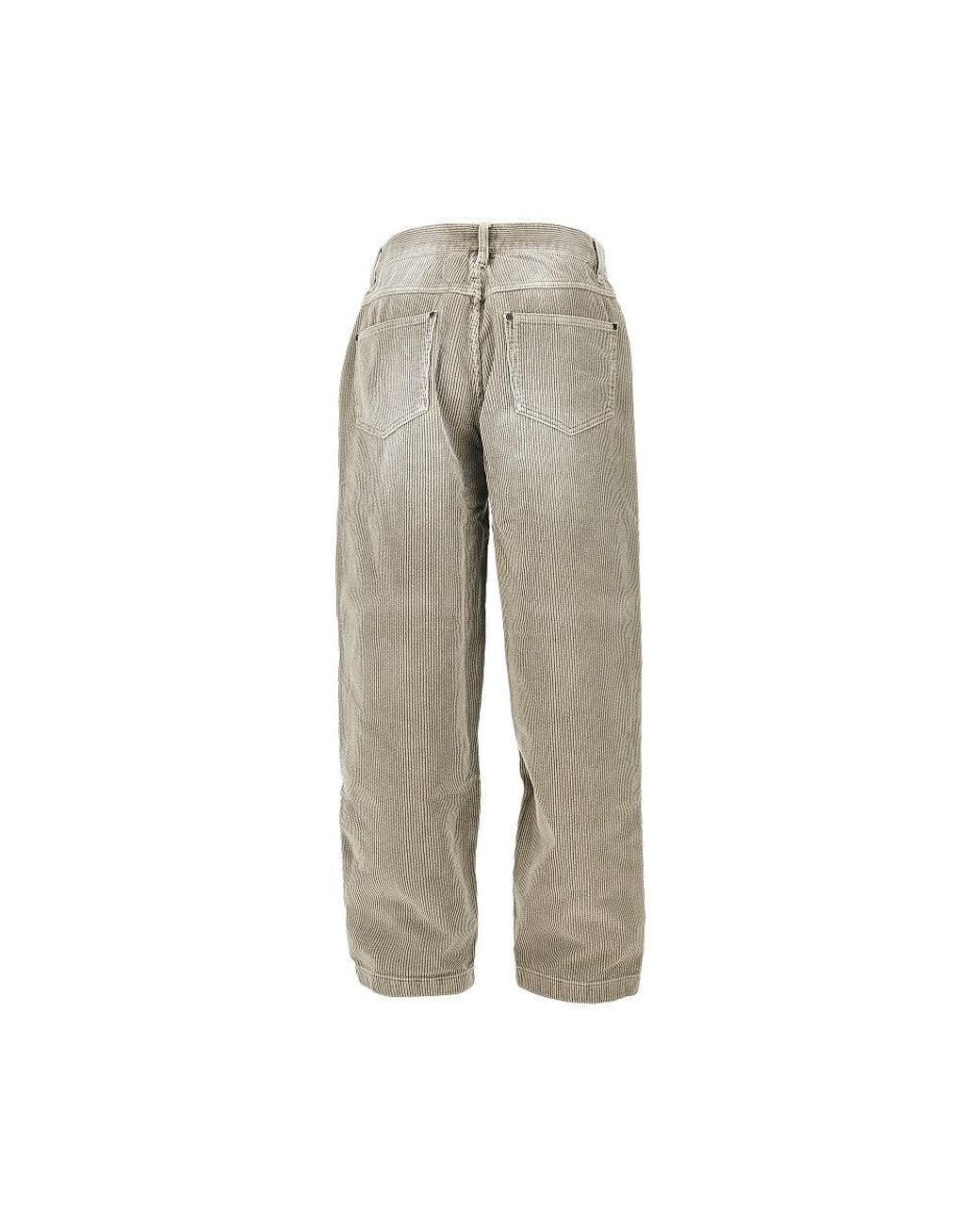 Thisisneverthat Gray Garment-Dyed Corduroy Pants for men