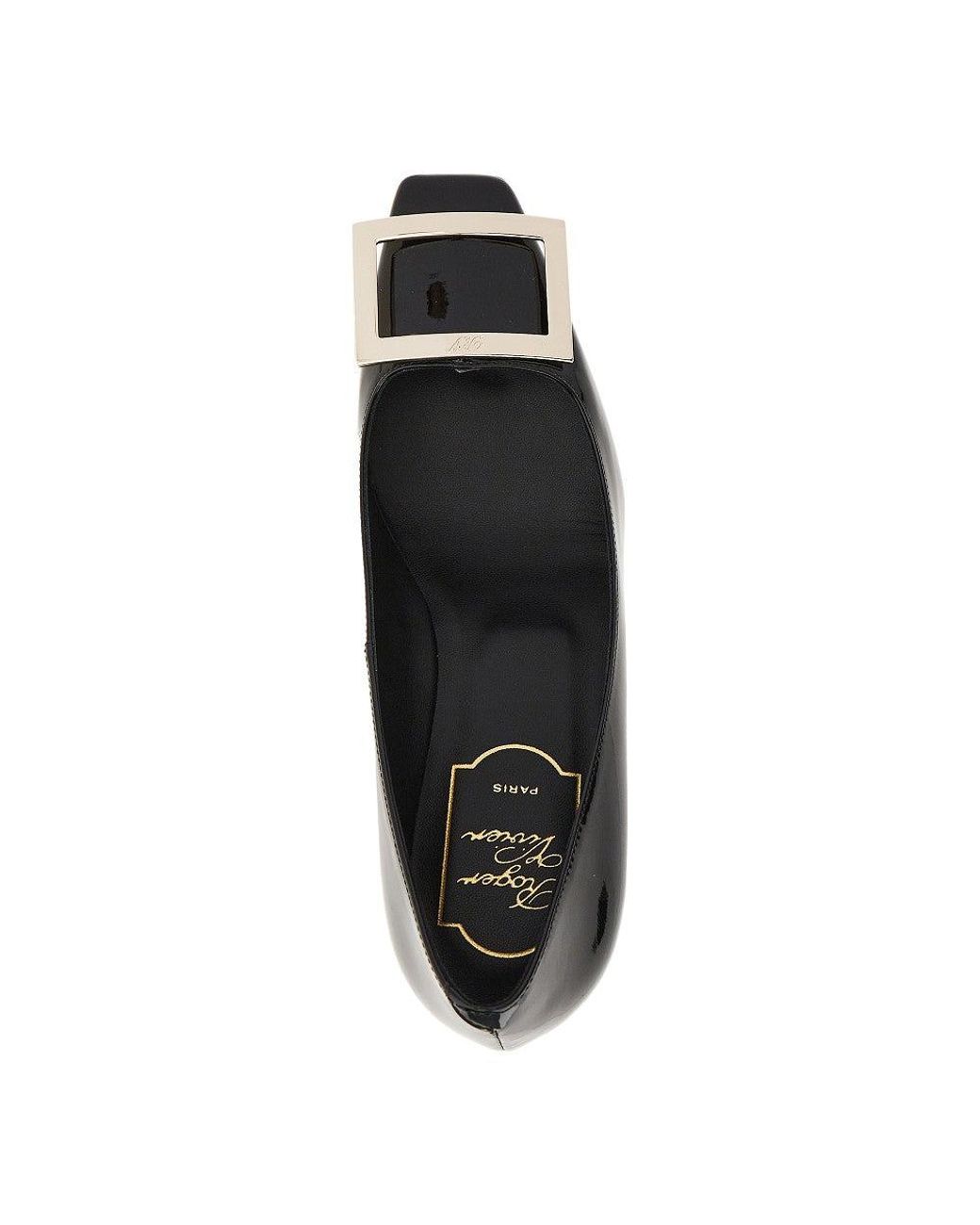 Roger Vivier Blue Patent Leather Belle Vivier Trompette Pumps