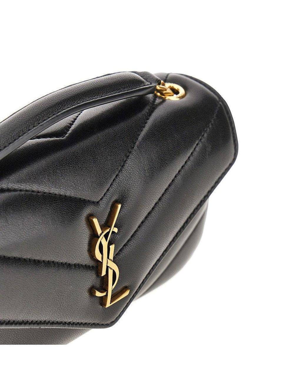 Saint Laurent Black Quilted Nappa Leather Mini 'Loulou' Bag