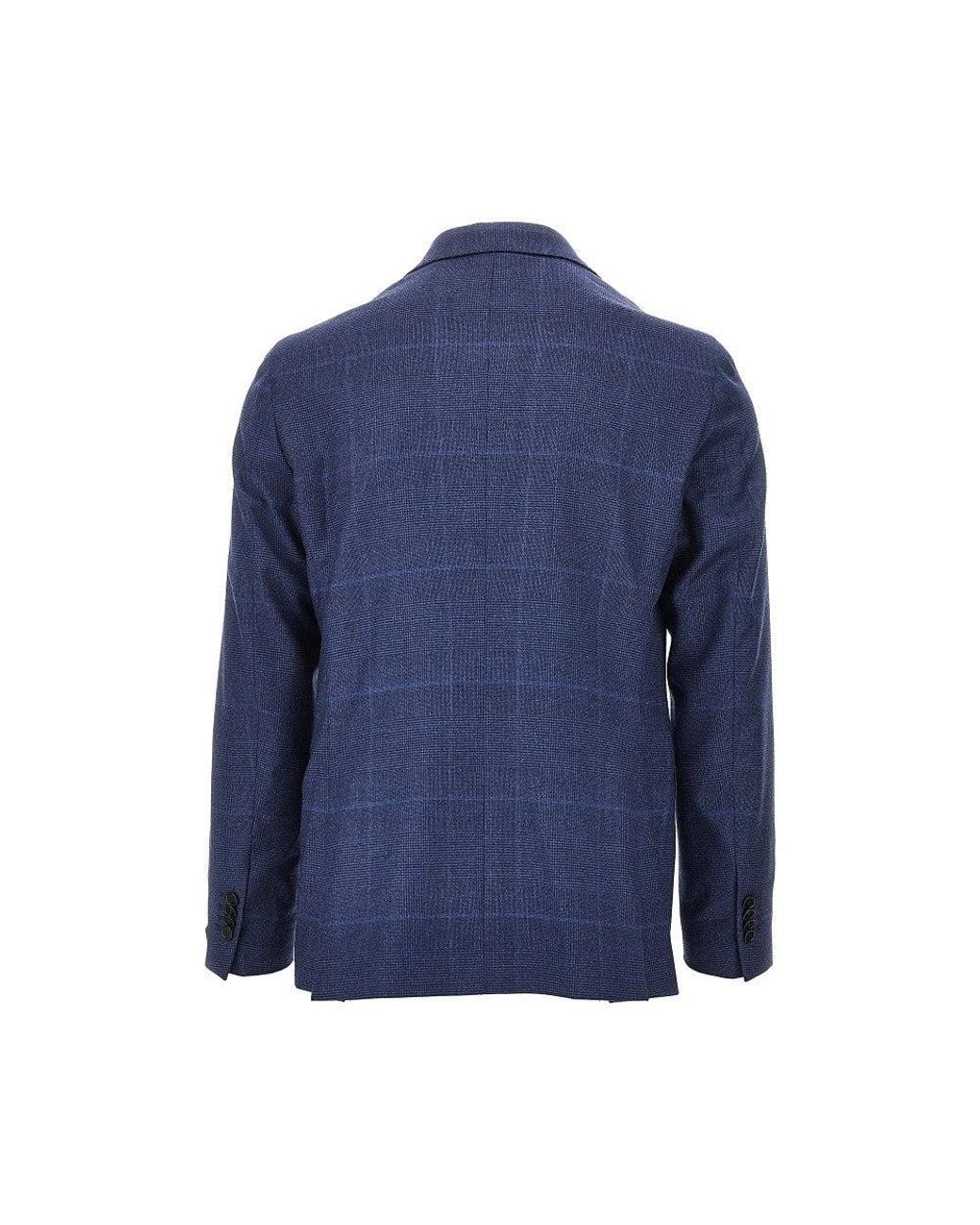 BRERAS Milano Blue 'Novara' Prince Of Wales Tailored Suit for men