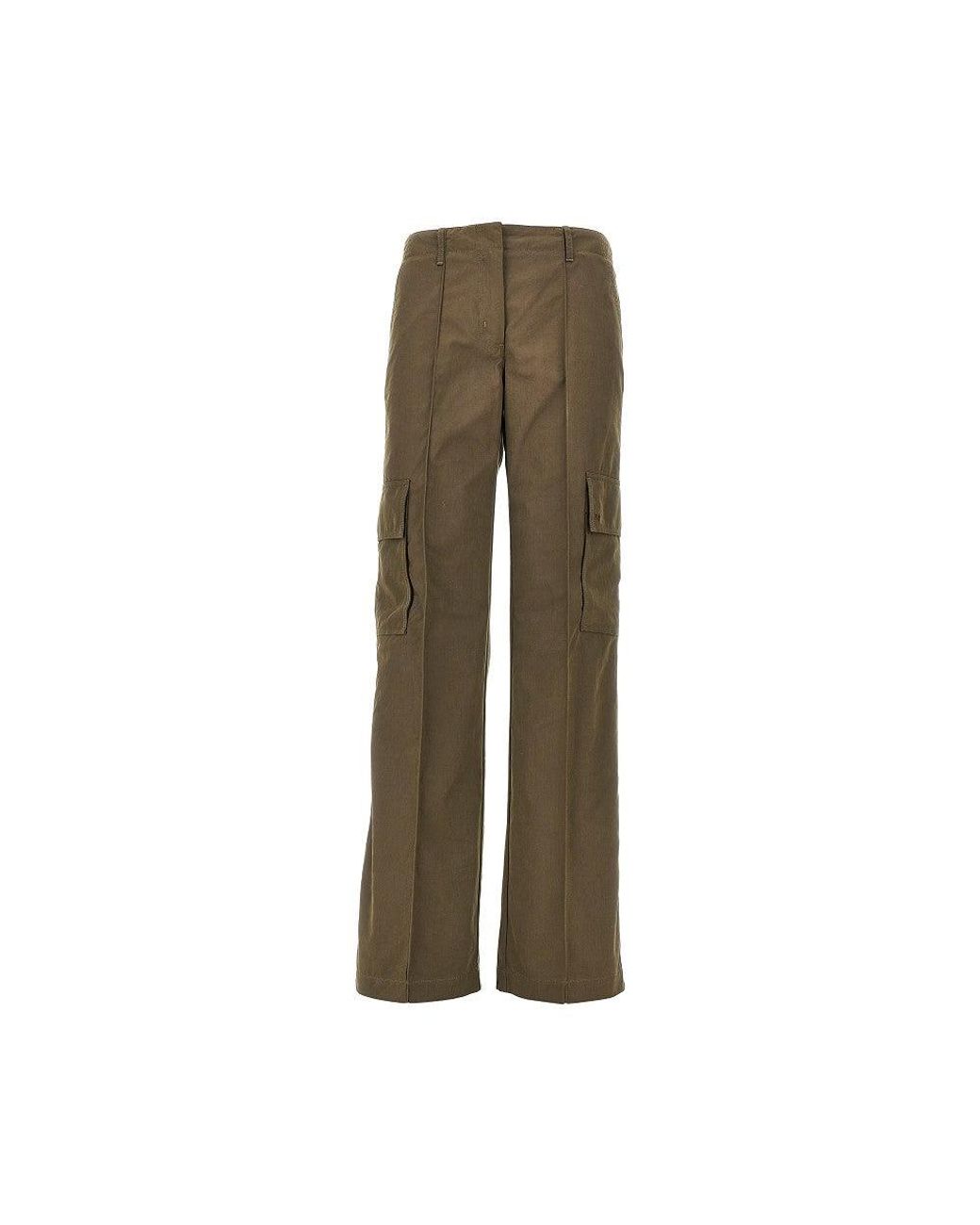Burberry Green Gabardine Cargo Pants