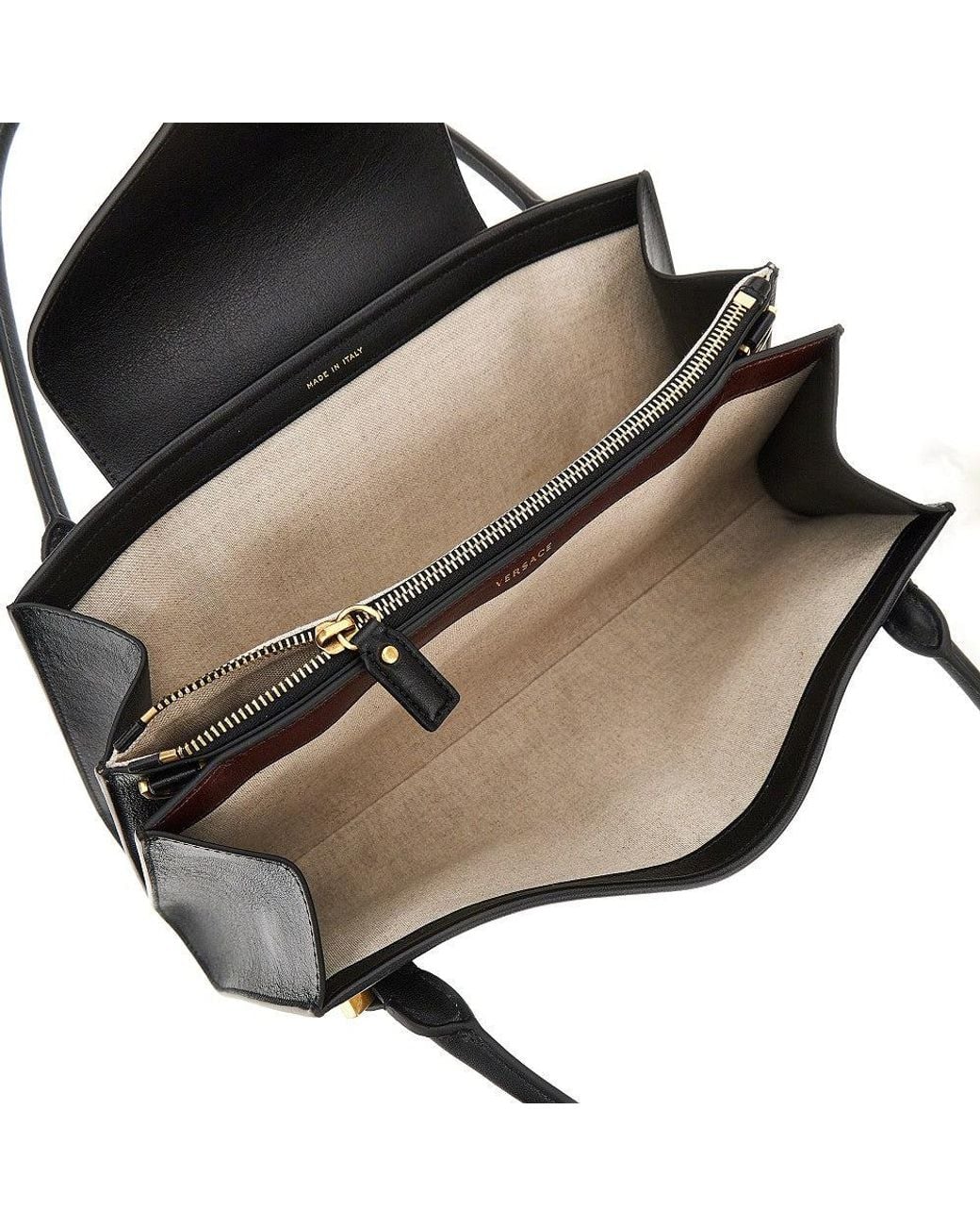 Versace Black Leather Medium 'Severine' Shoulder Bag