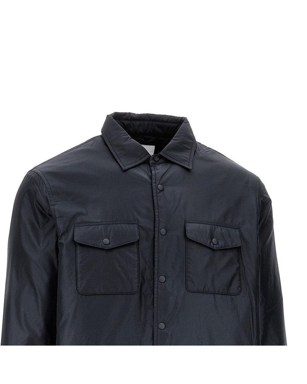 Aspesi Blue '13 Più' Padded Nylon Overshirt for men