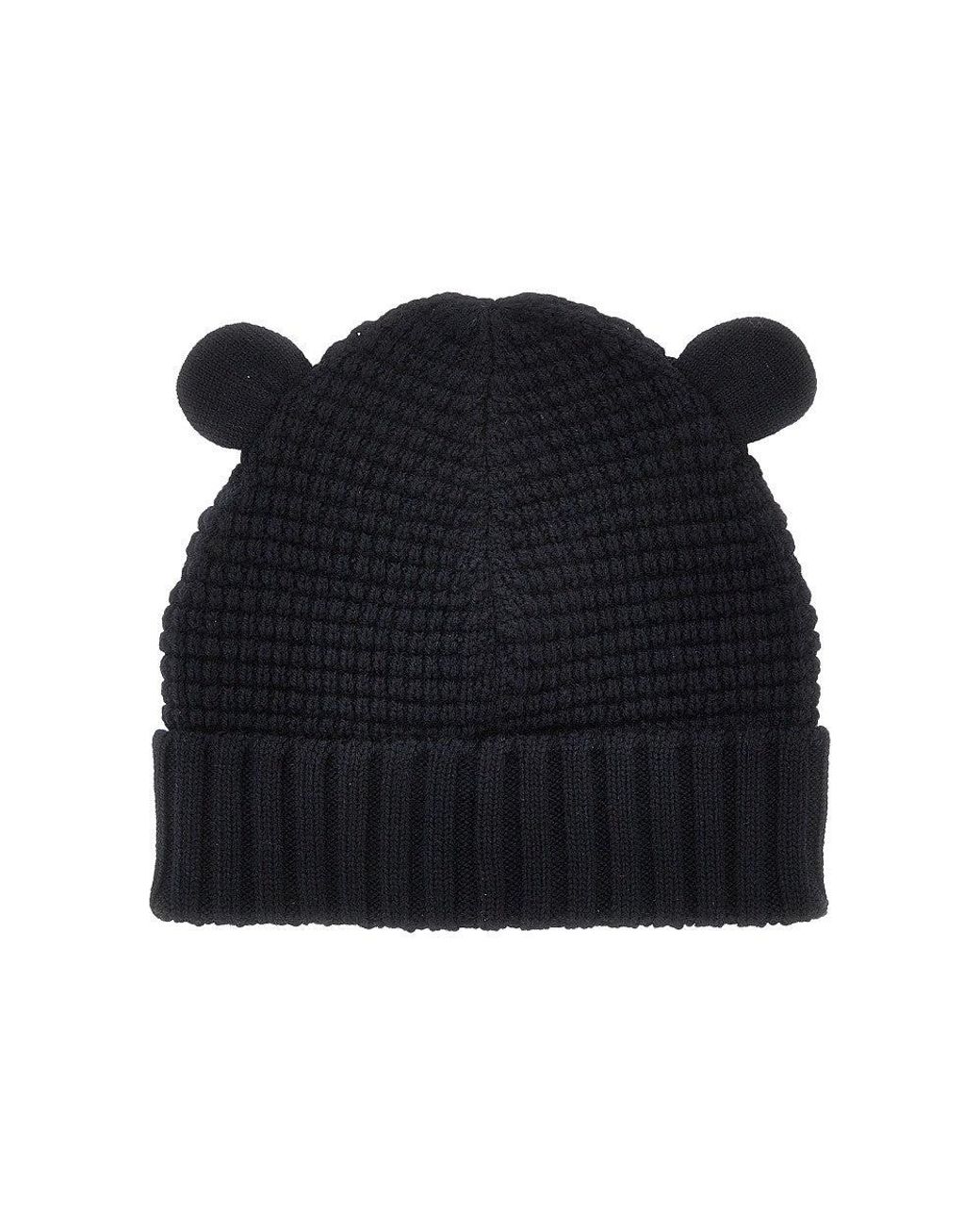 Moncler Blue Wool Beanie Hat With Ears Kids for men