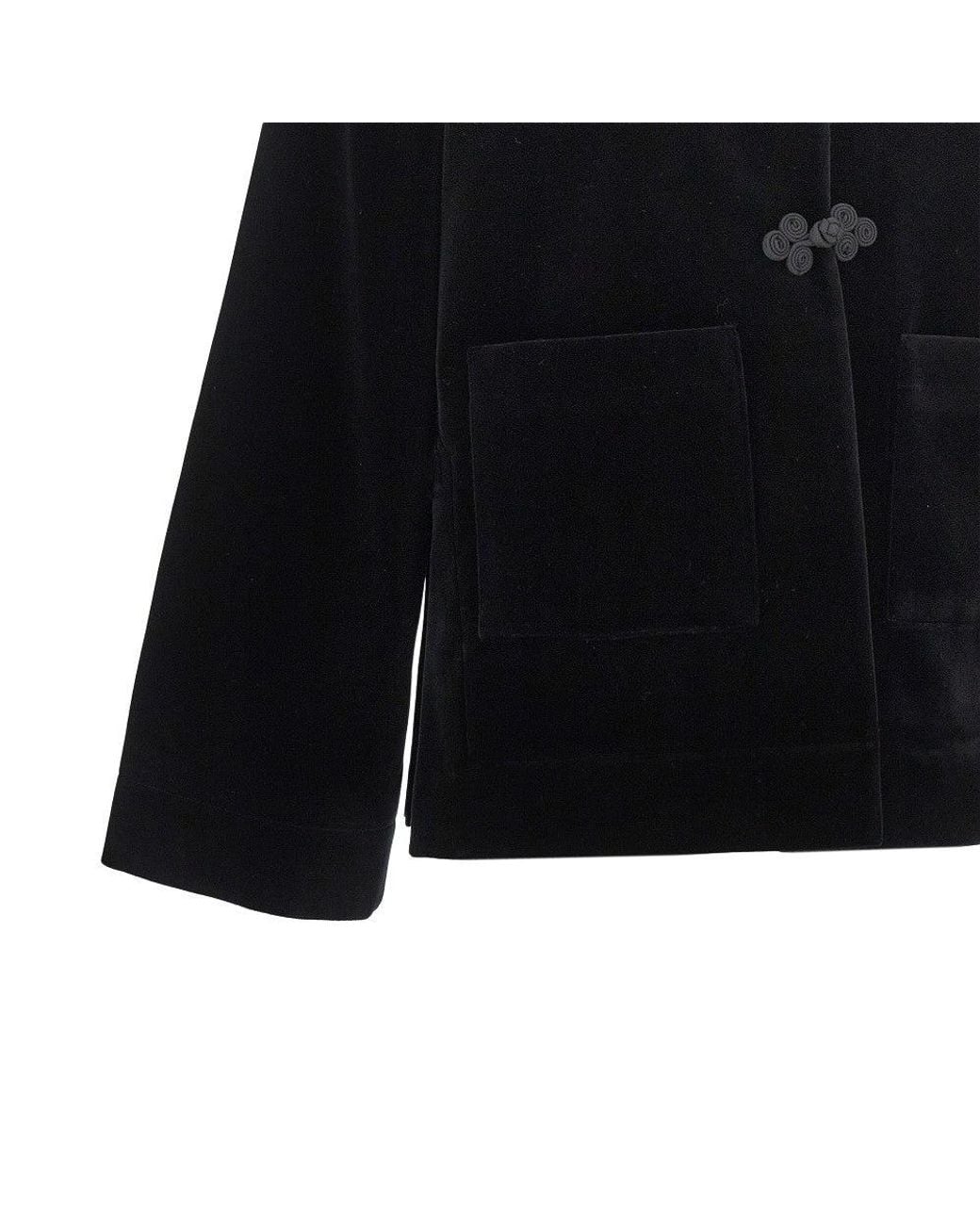 Rohe Black Pankou Closure Velvet Jacket