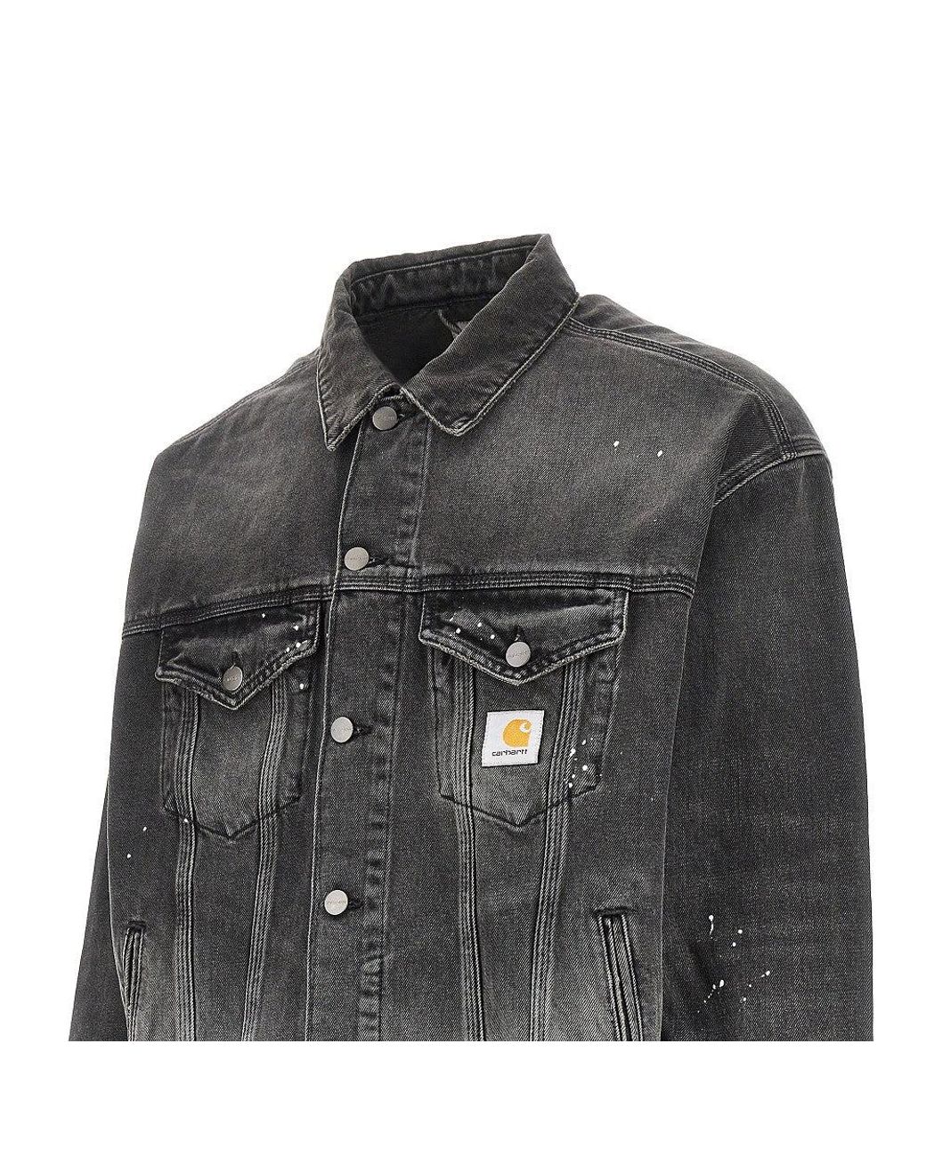 Carhartt Gray 'Helston' Denim Jacket for men