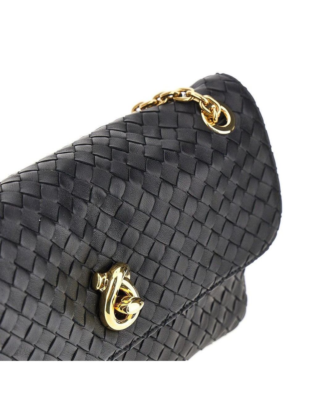 Bottega Veneta Black Intrecciato Nappa Leather 'Madison' Bag