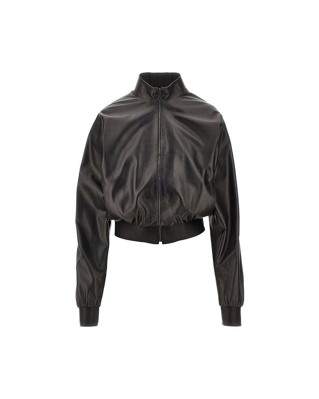 Gucci Black Nappa Leather Bomber Jacket