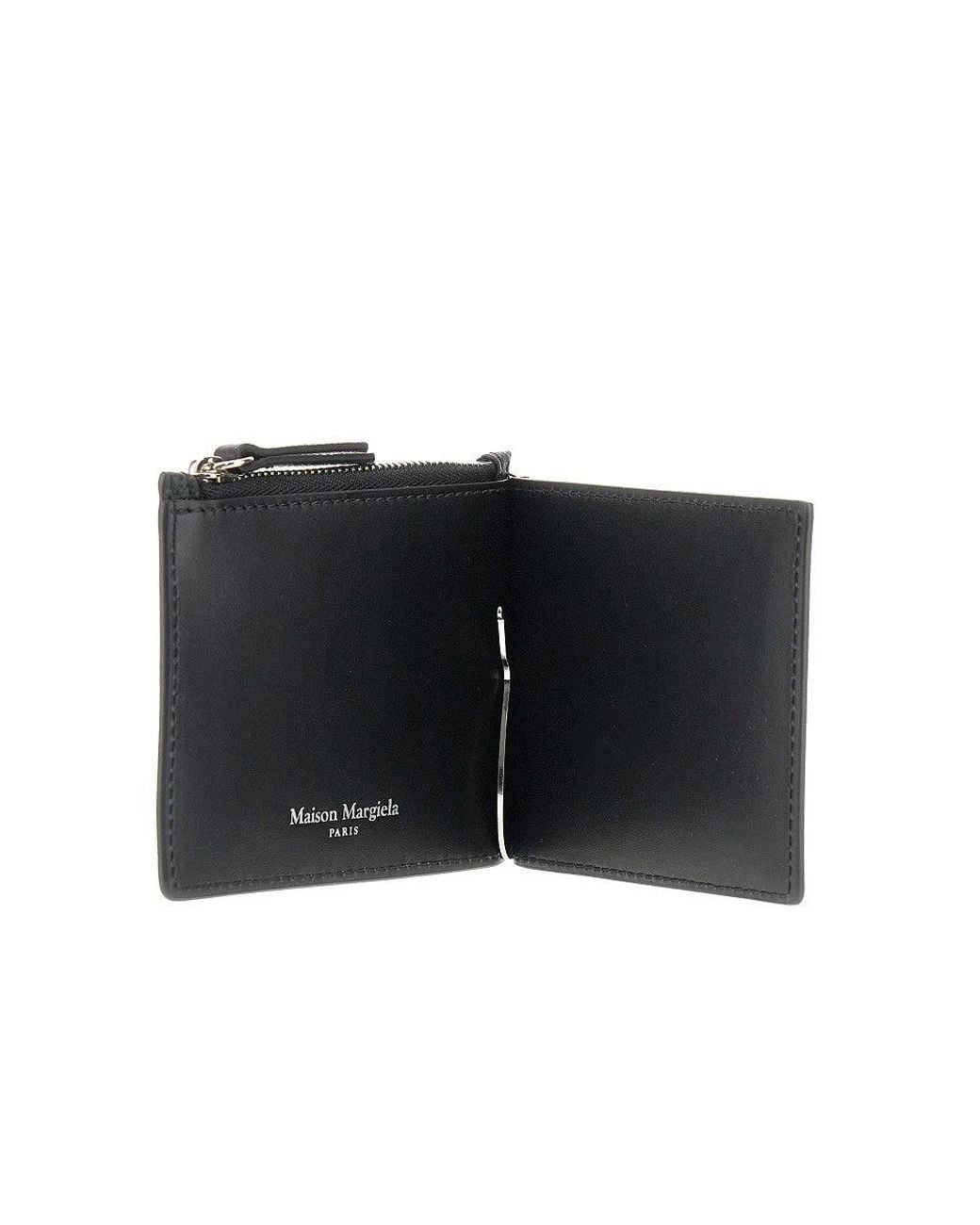 Maison Margiela Black Four Stitches Leather Booklet Wallet