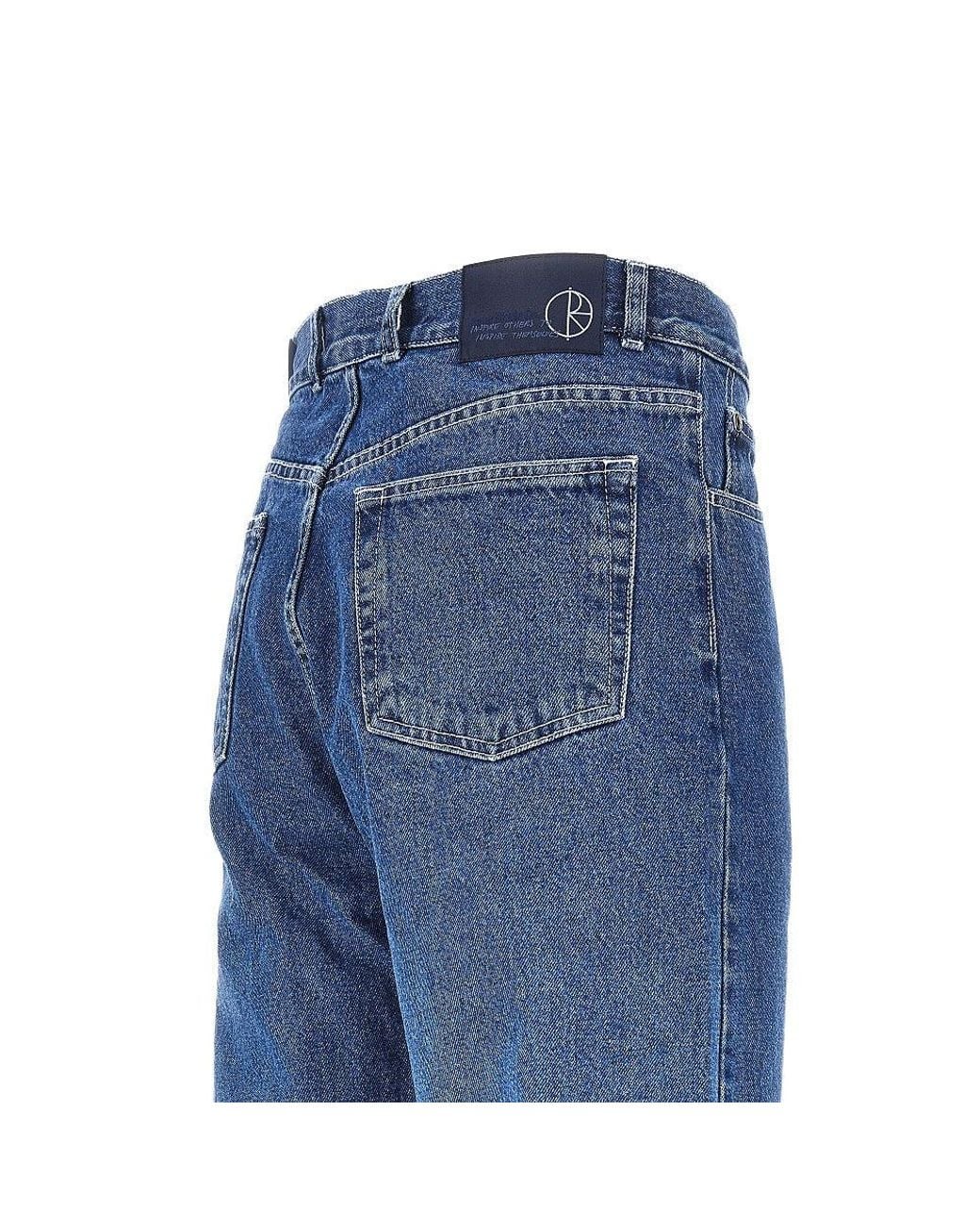 POLAR SKATE Blue '91' Straight Leg Jeans for men