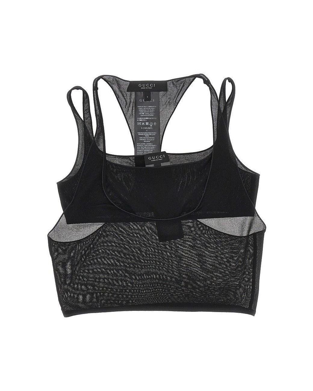 Gucci Black Crêpe Two-Pieces Top
