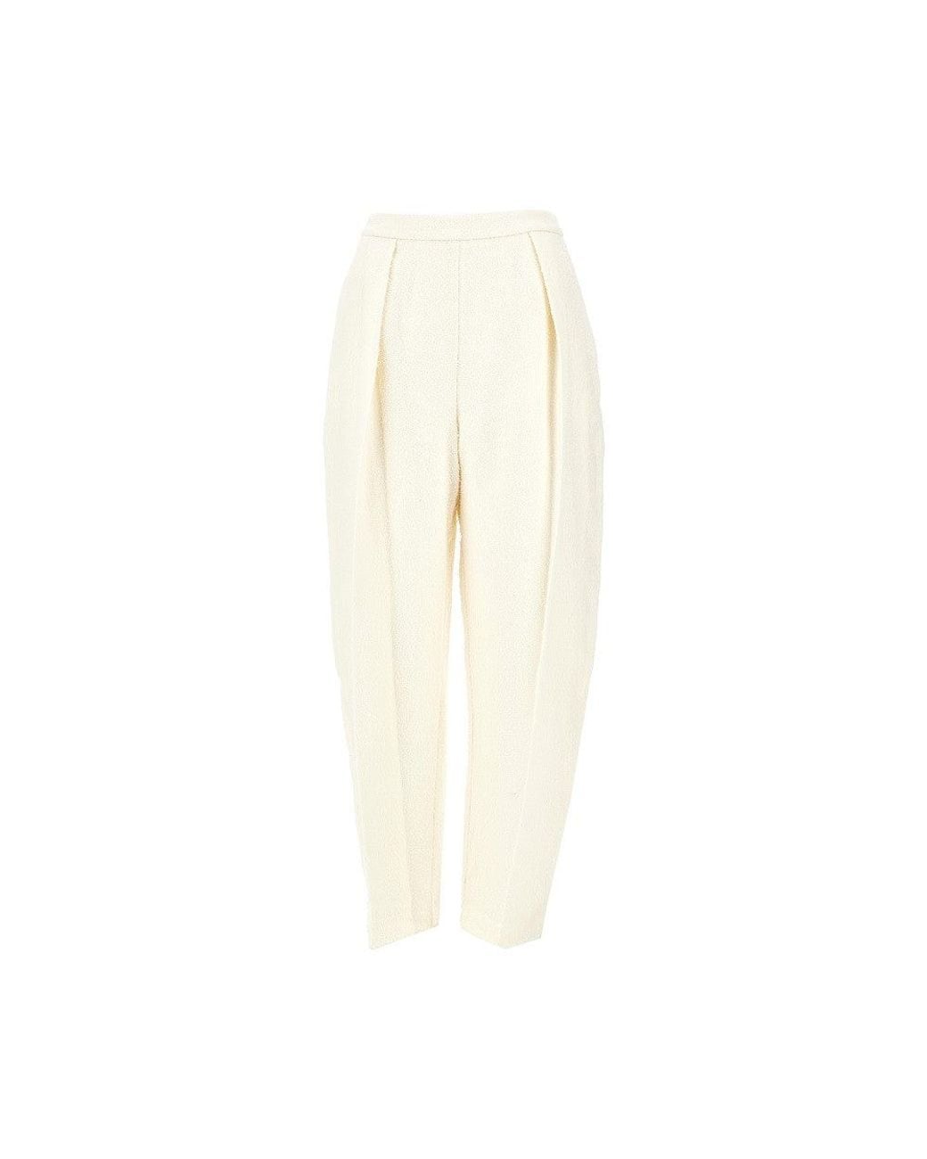 Rohe White Sculptural Bouclé Pants