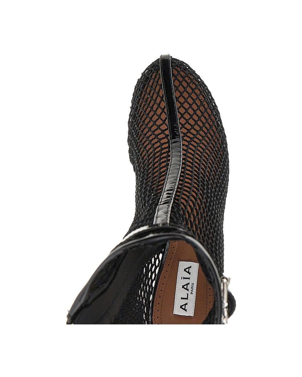 Alaïa Black Net Booties