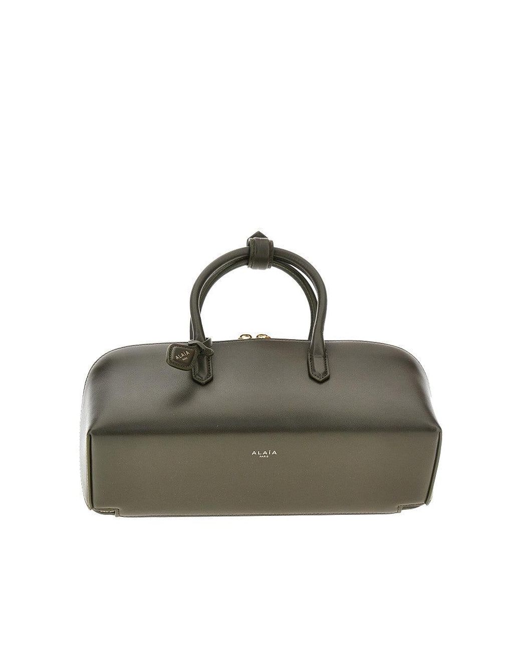 Alaïa Green Box Leather Small 'Delta' Bag