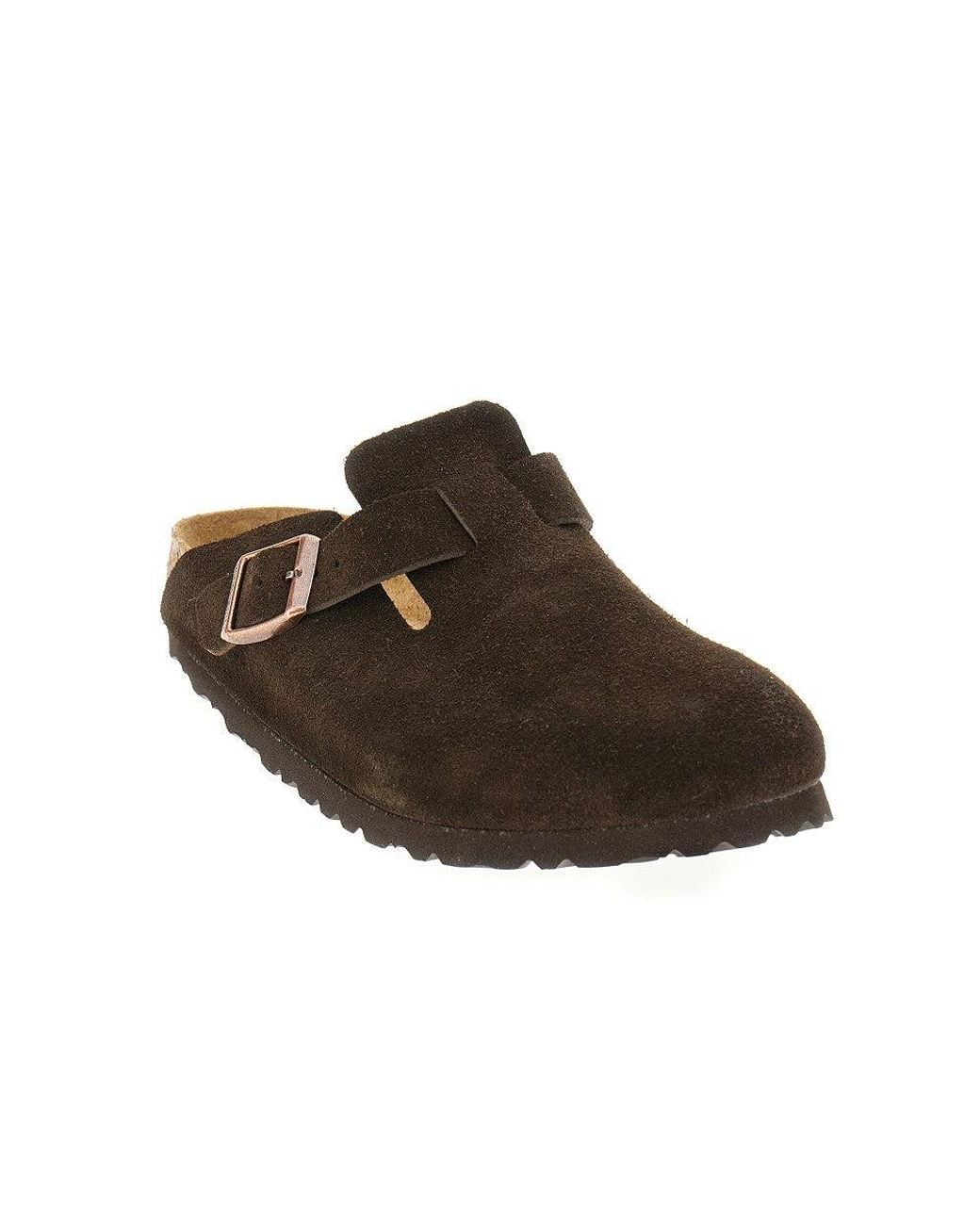 Birkenstock Brown 'Boston' Suede Leather Sabot for men
